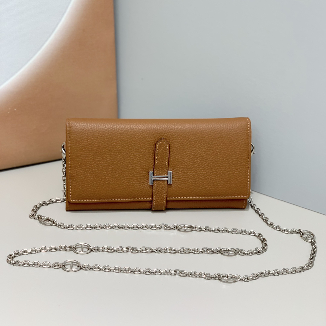 Hermes Pig-Nose Chain Shoulder Bag - Image 5