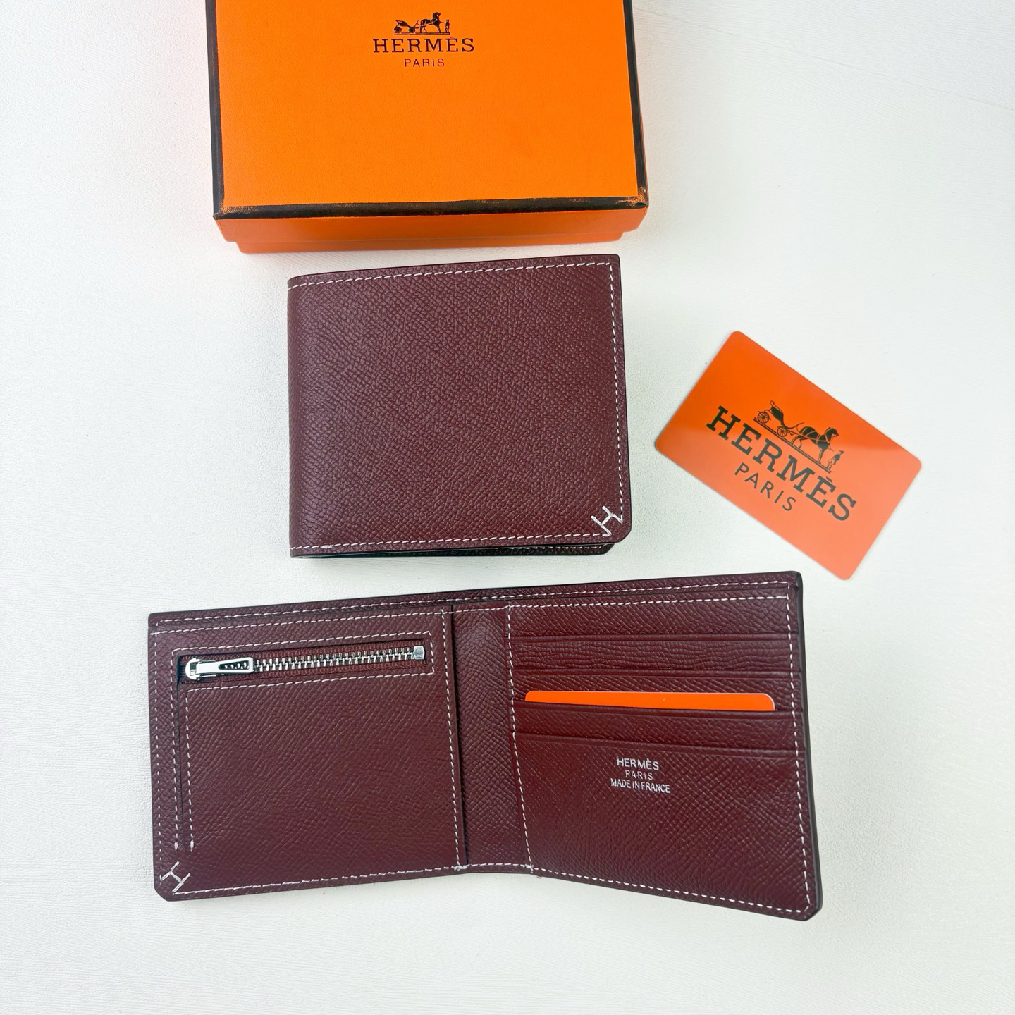 Hermès Empson Leather Short Wallet - Image 5