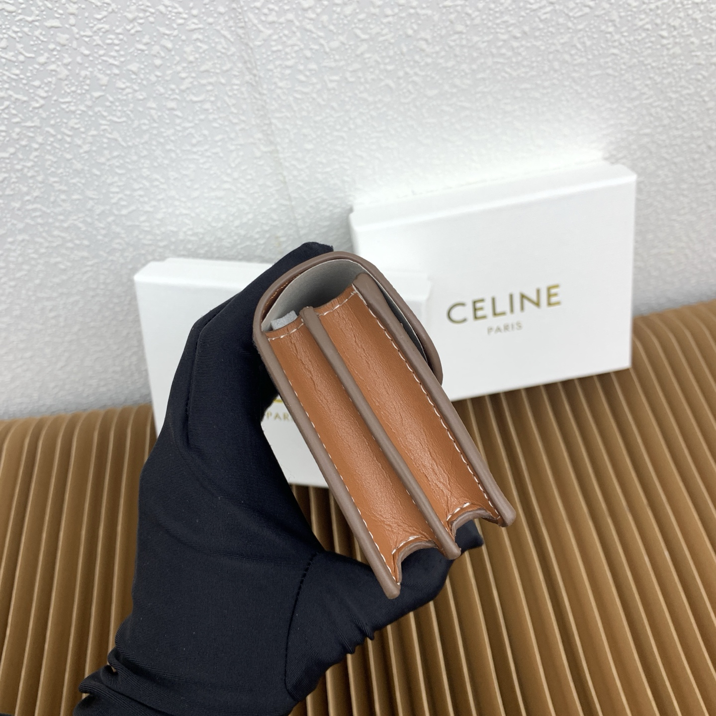 Celine Triomphe Leather Business Card Holder - Image 5