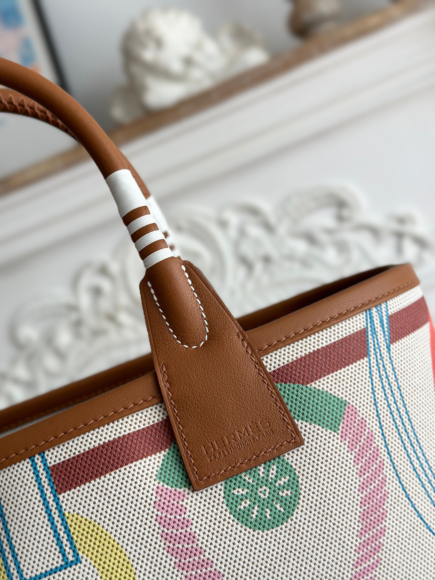 Hermès Steeple Canvas Tote Bag - Image 5