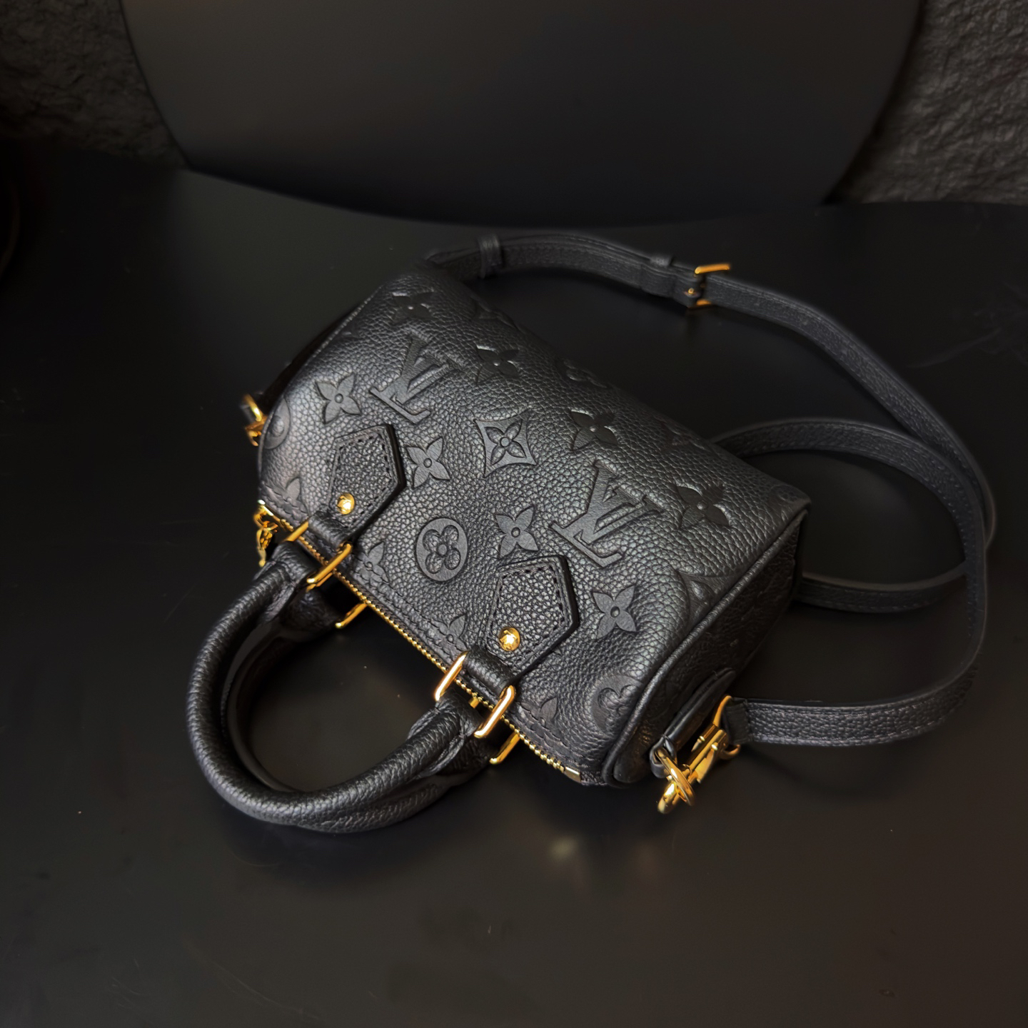Louis Vuitton Nano Speedy M82450 Handbag - Black - Image 5