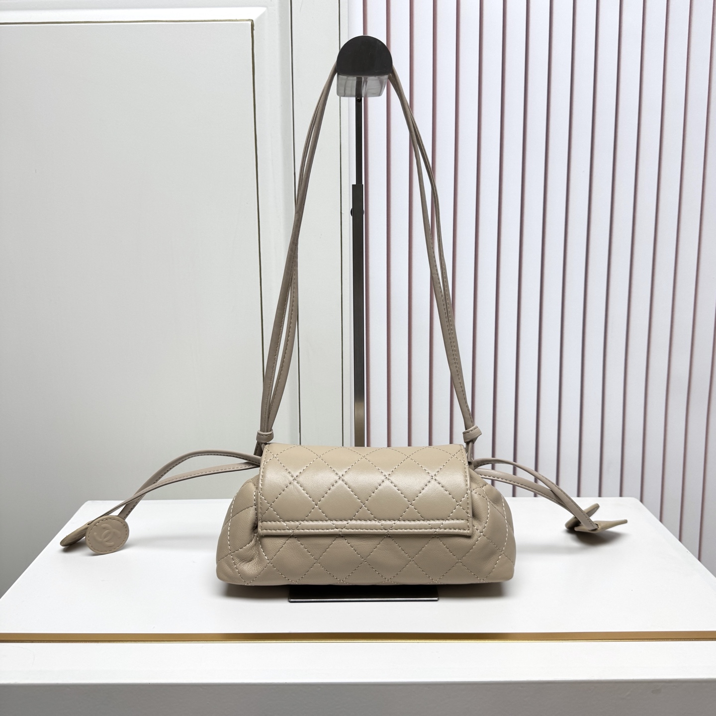 Chanel Quilted Drawstring Shoulder Bag in Black - Image 6