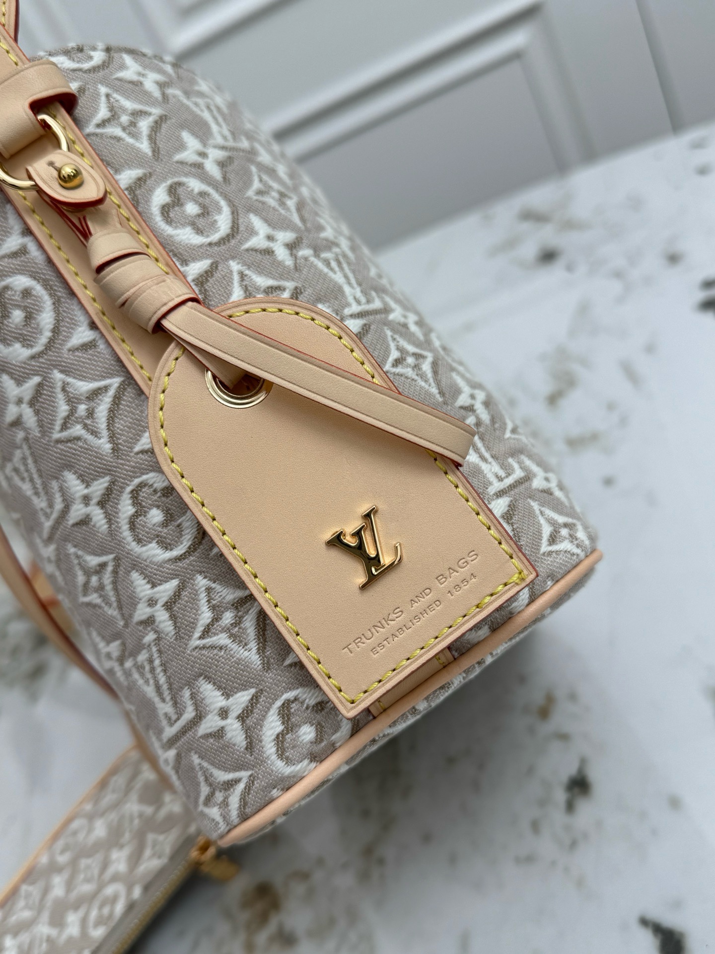 Louis Vuitton All In BB Handbag, White Monogram Canvas, M2A377 - Image 6