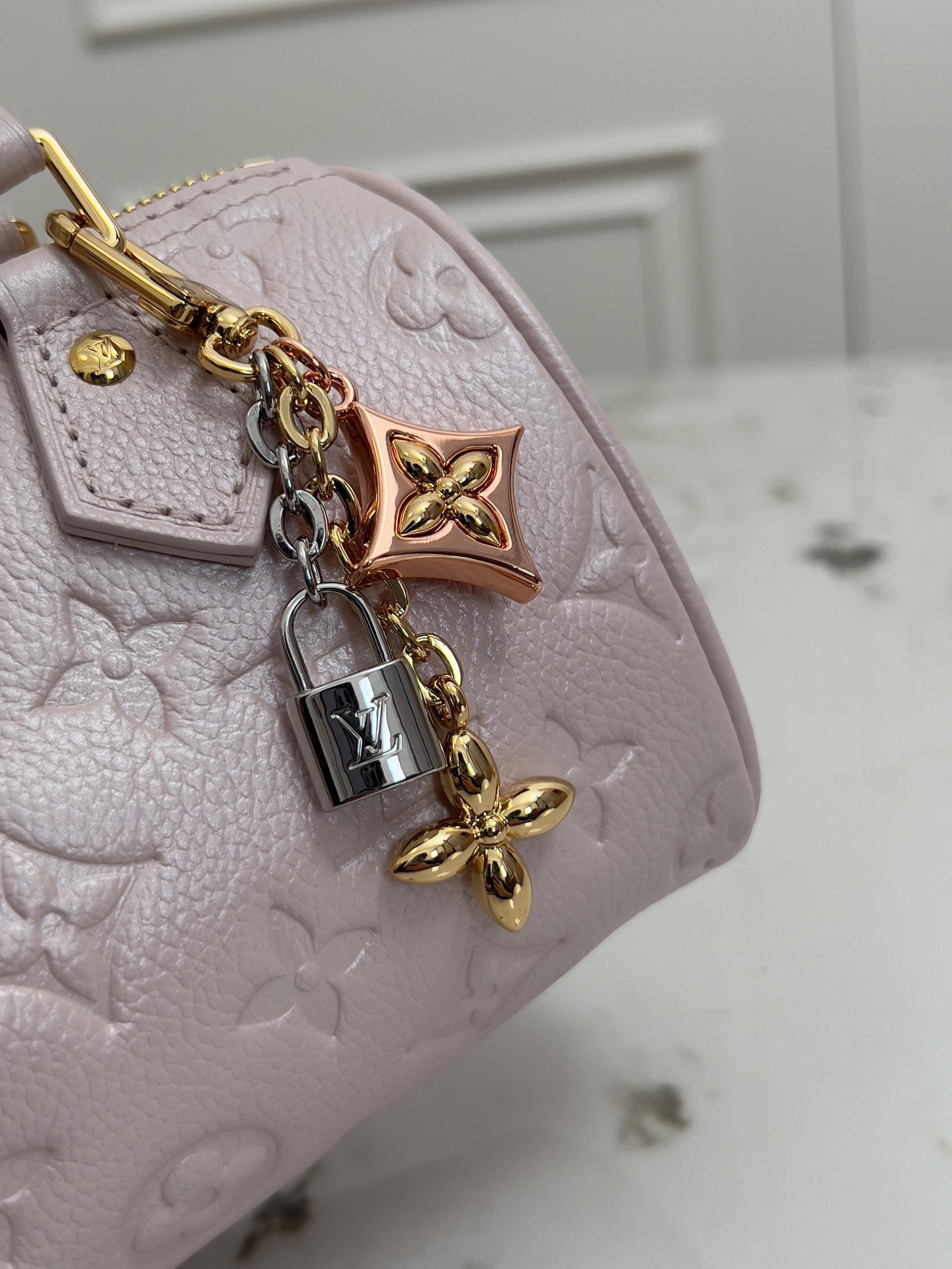 Louis Vuitton Nano Speedy Handbag in Monogram Empreinte Shimmery Calfskin - Image 6