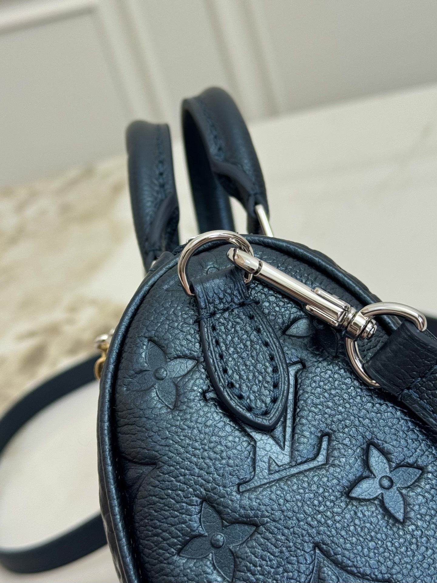 Louis Vuitton Nano Speedy Handbag in Pearl Blue - Image 6