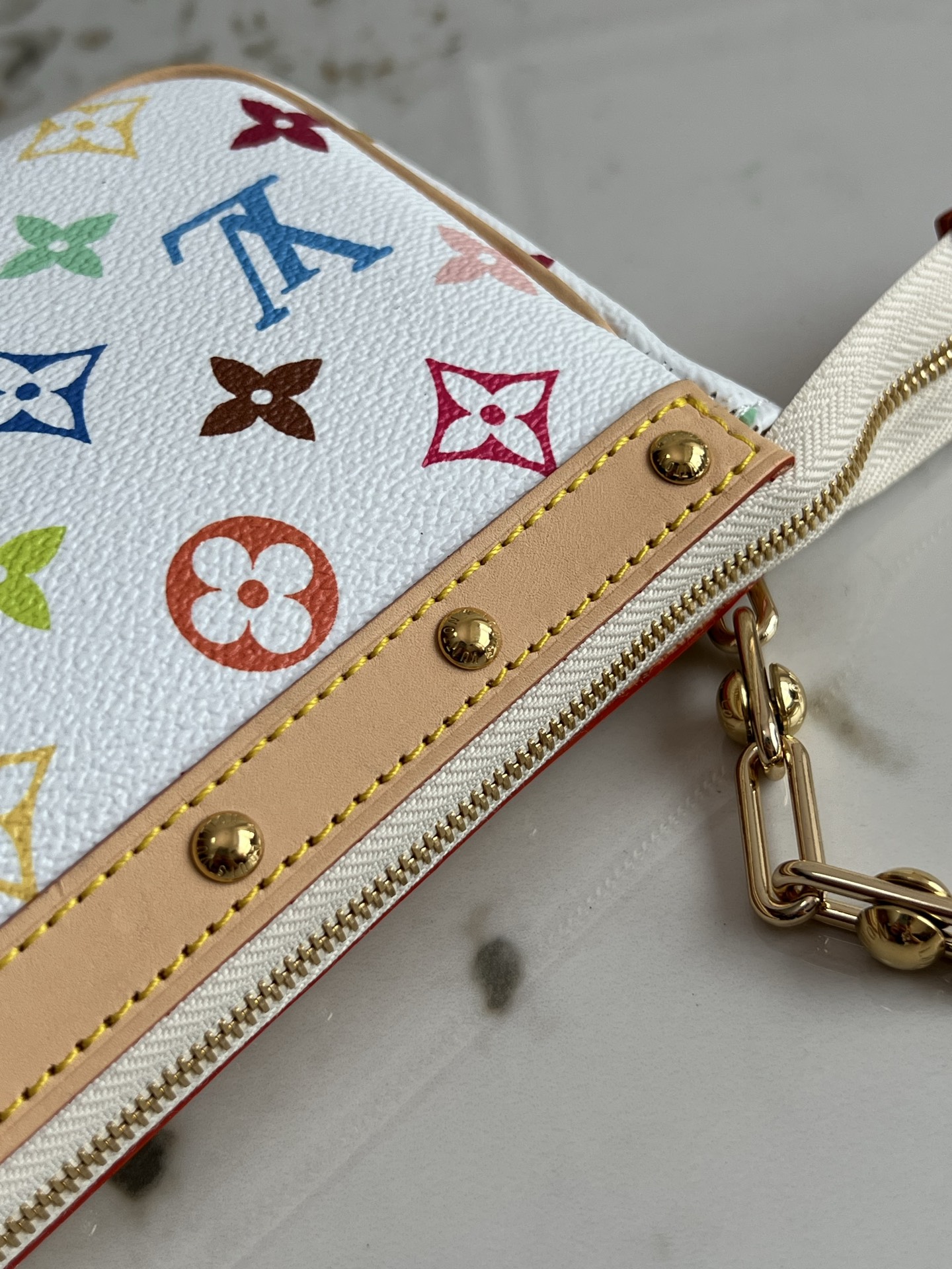Louis Vuitton x Takashi Murakami Pochette Accessoires Handbag - Image 6