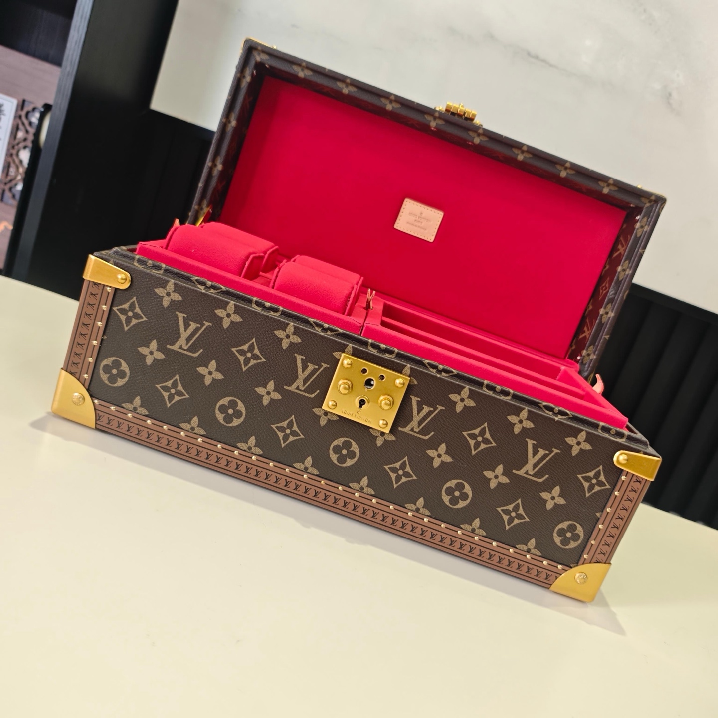 Louis Vuitton M20209 Monogram Watch and Jewelry Box - Image 6