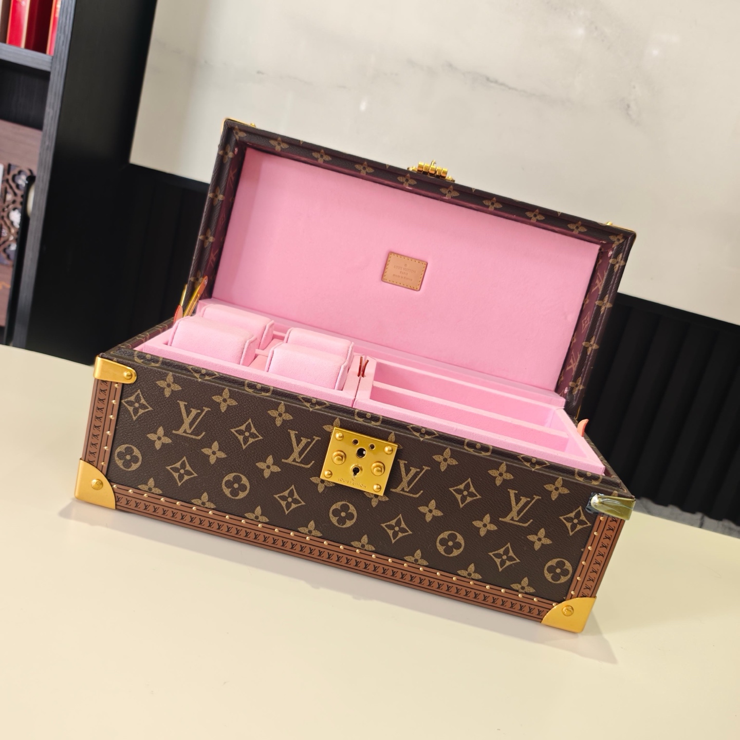 Louis Vuitton Monogram Watch and Jewelry Box M20209 - Image 6
