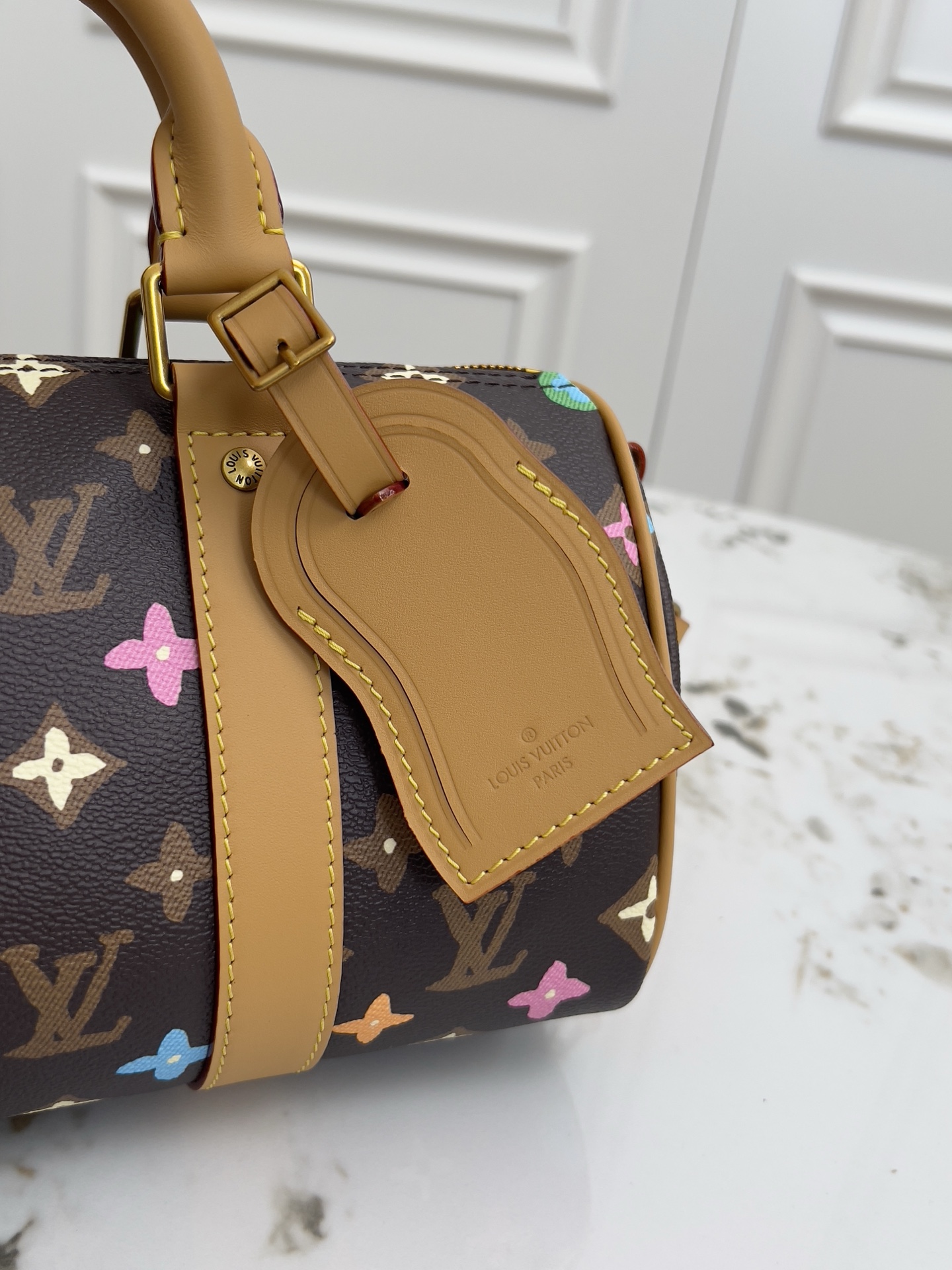 Louis Vuitton Keepall 25 Pillow Handbag in Monogram Eclipse Reverse Canvas - Image 6