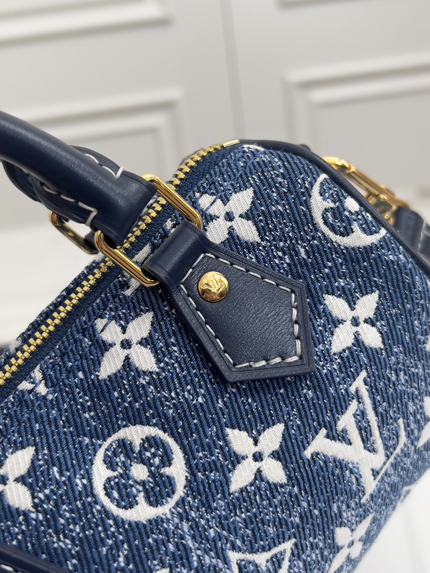 Louis Vuitton Nano Speedy Denim Handbag - Image 6