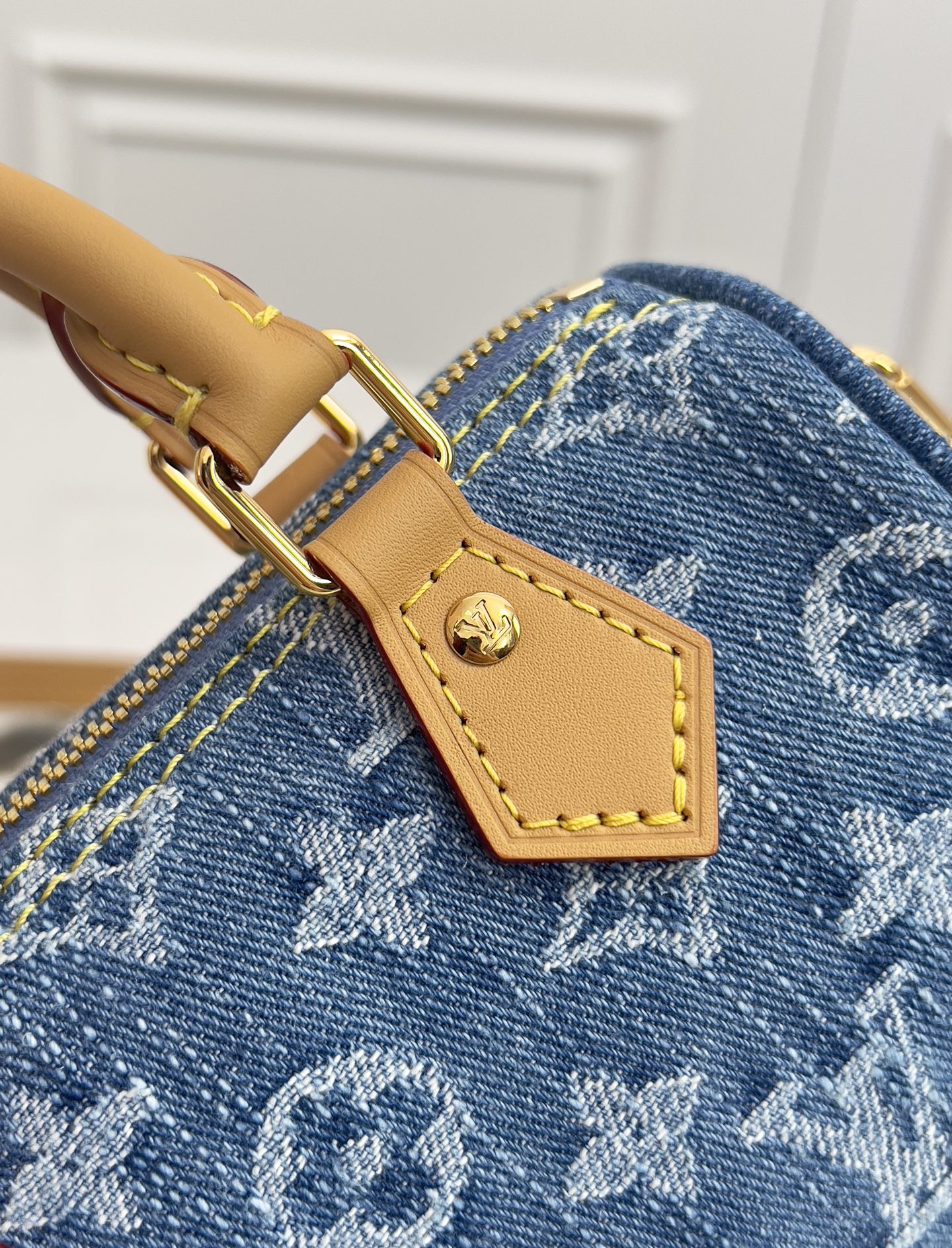 Louis Vuitton Nano Speedy Denim Monogram Bag - Image 6
