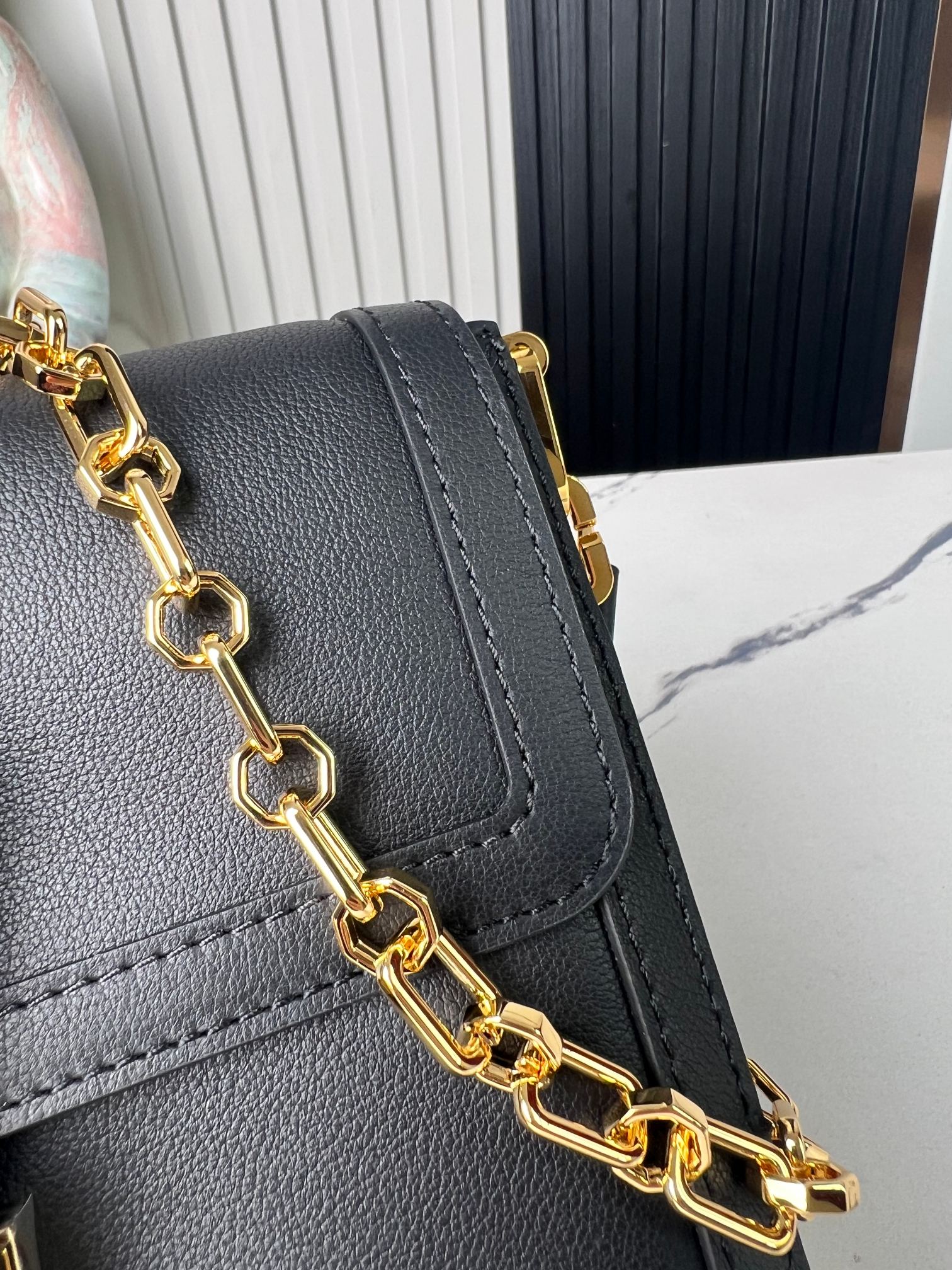 Louis Vuitton Dauphine Soft Medium Crossbody Bag M25209 in Black - Image 6