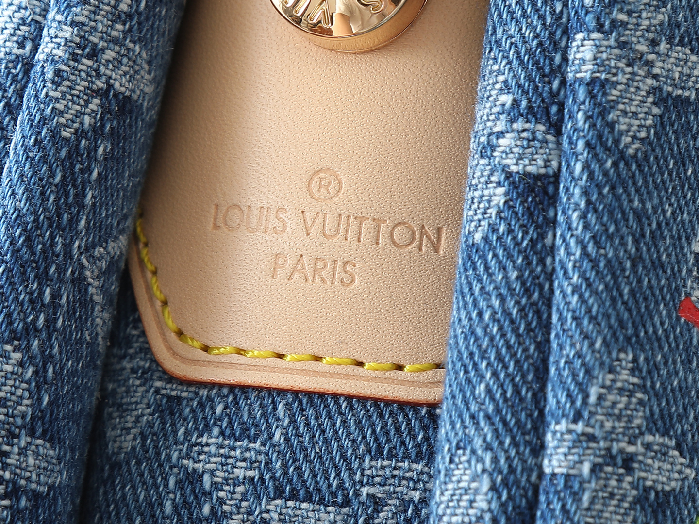Louis Vuitton Coussin Small Shoulder Bag in Cherry Monogram Denim - Image 6
