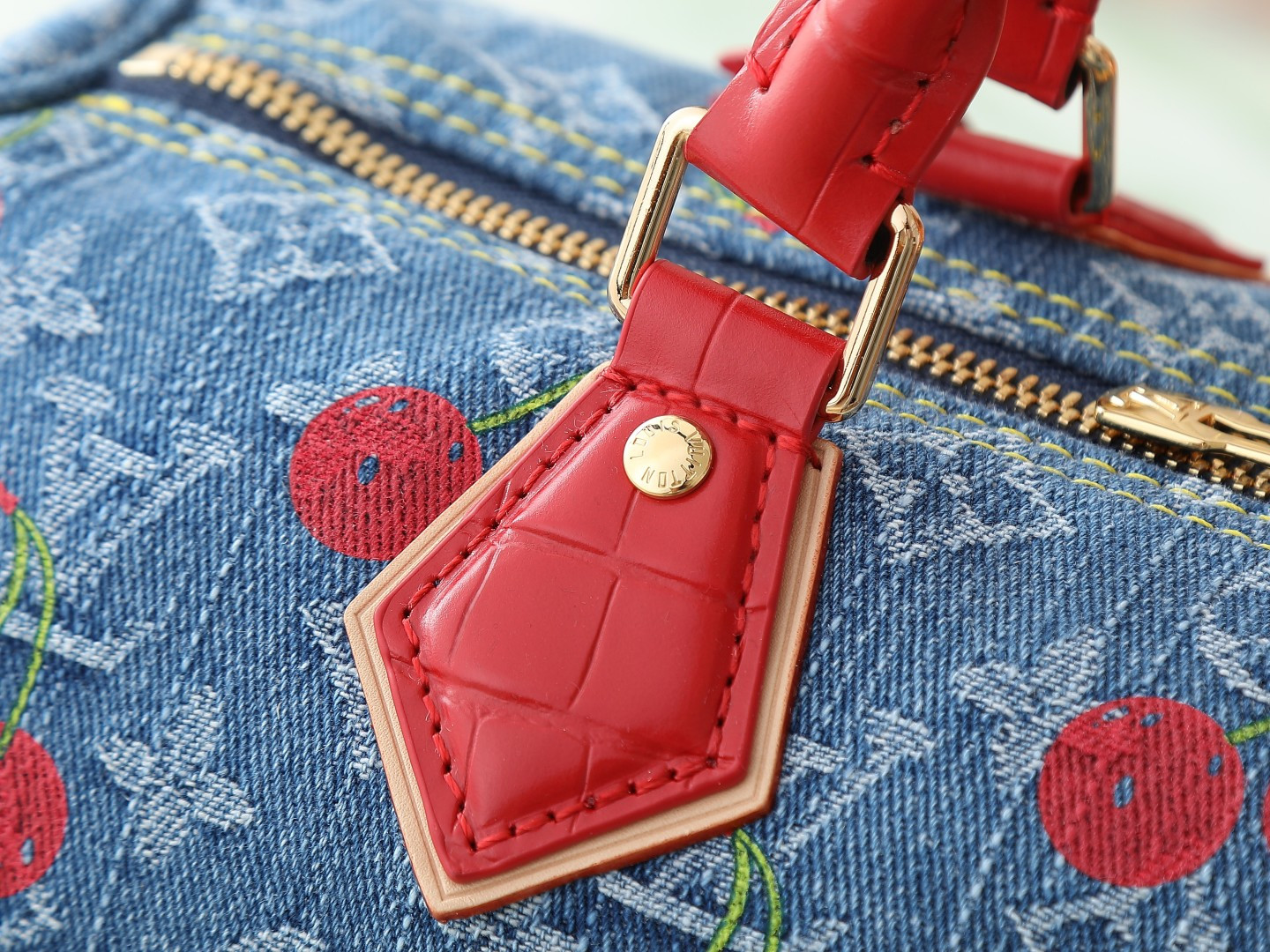 Louis Vuitton x Murakami Speedy Soft 30 Handbag - Monogram Denim - Image 6