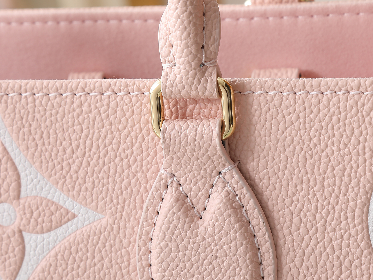 Louis Vuitton OnTheGo MM Tote Bag in Pink Monogram Empreinte Leather - Image 6