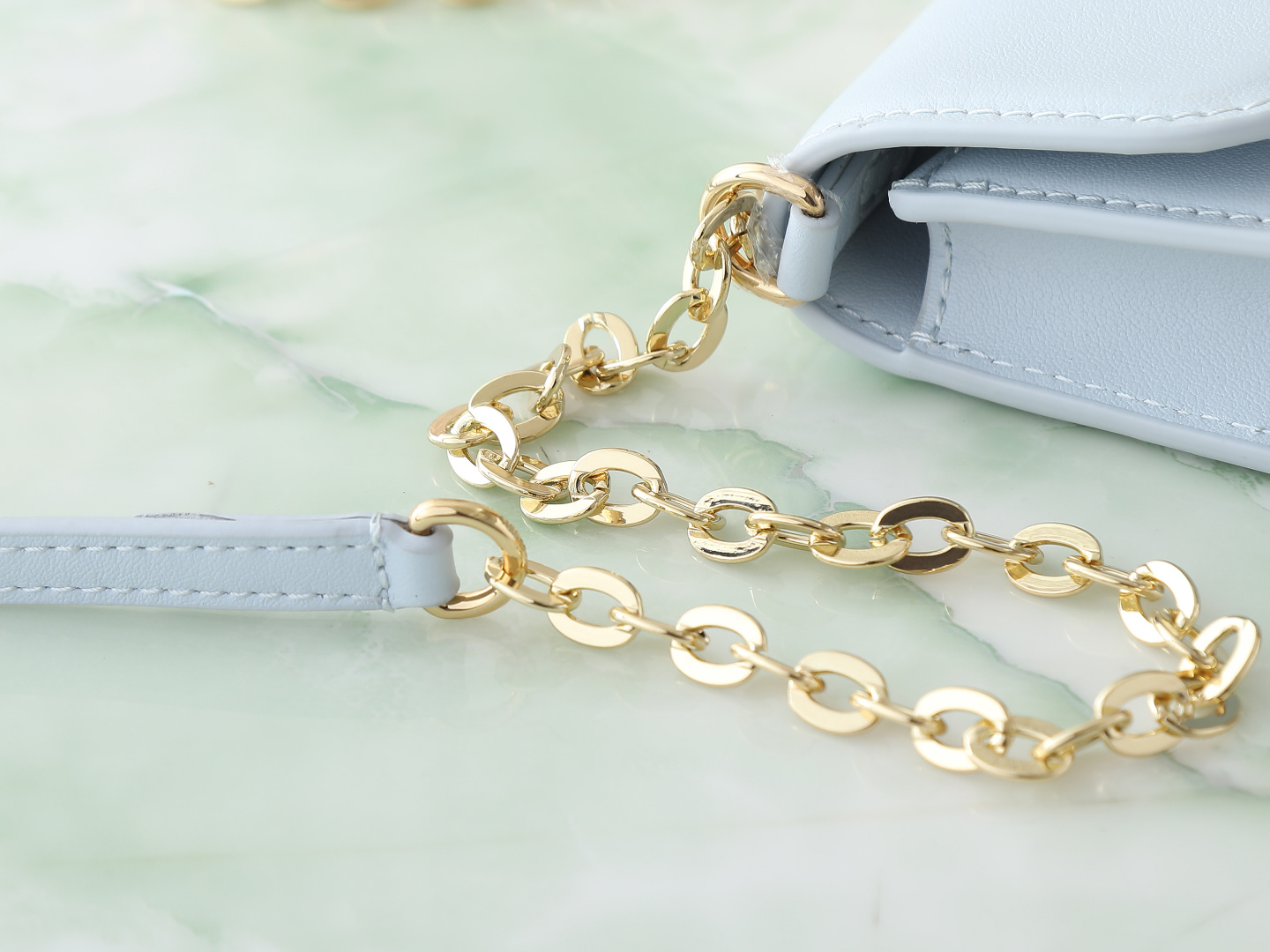 Louis Vuitton LV Bloom Wallet on Chain Bag M14547 in Light Blue - Image 6