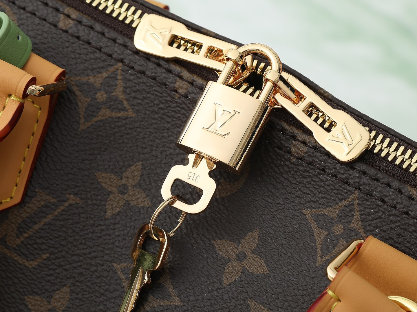 Louis Vuitton Speedy Soft 30 Lucky Handbag in Green Monogram Canvas - Image 6