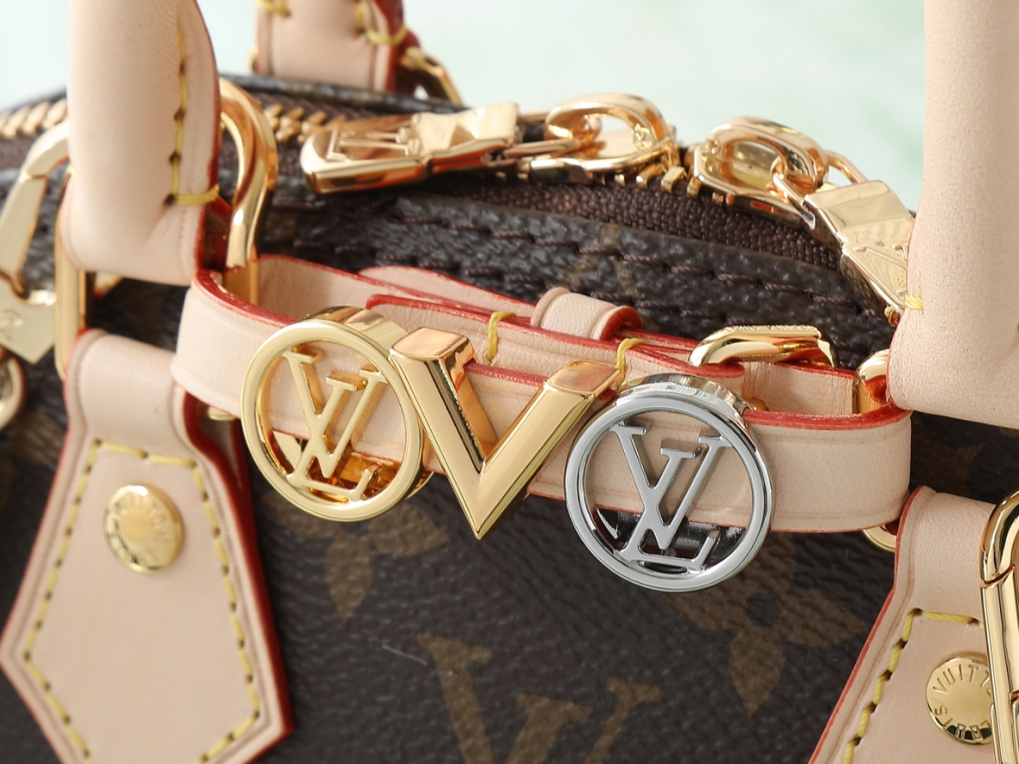 Louis Vuitton Alma Mini Monogram Chain Handbag - Image 6