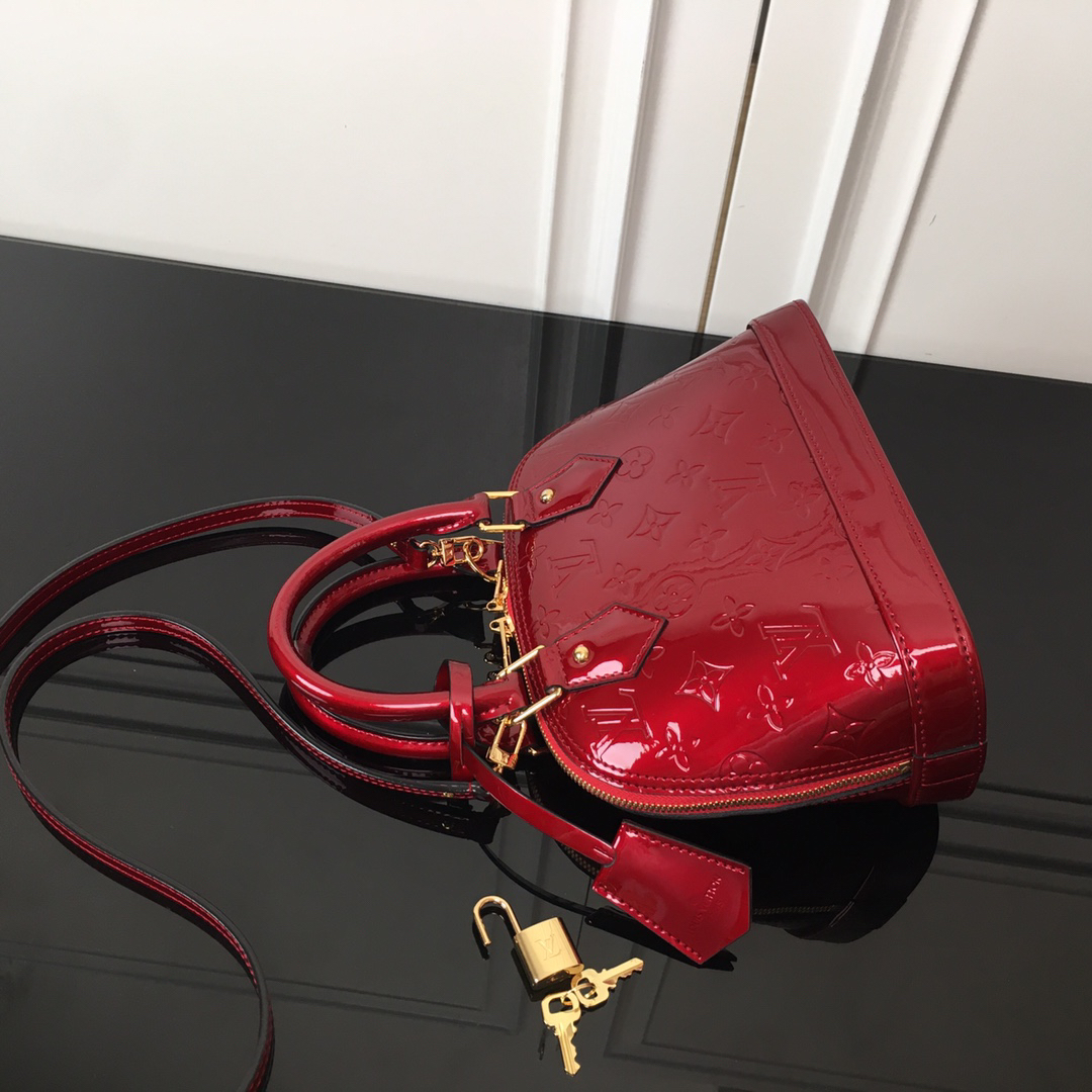 Louis Vuitton Alma BB Red Handbag in Epi Leather - Image 6
