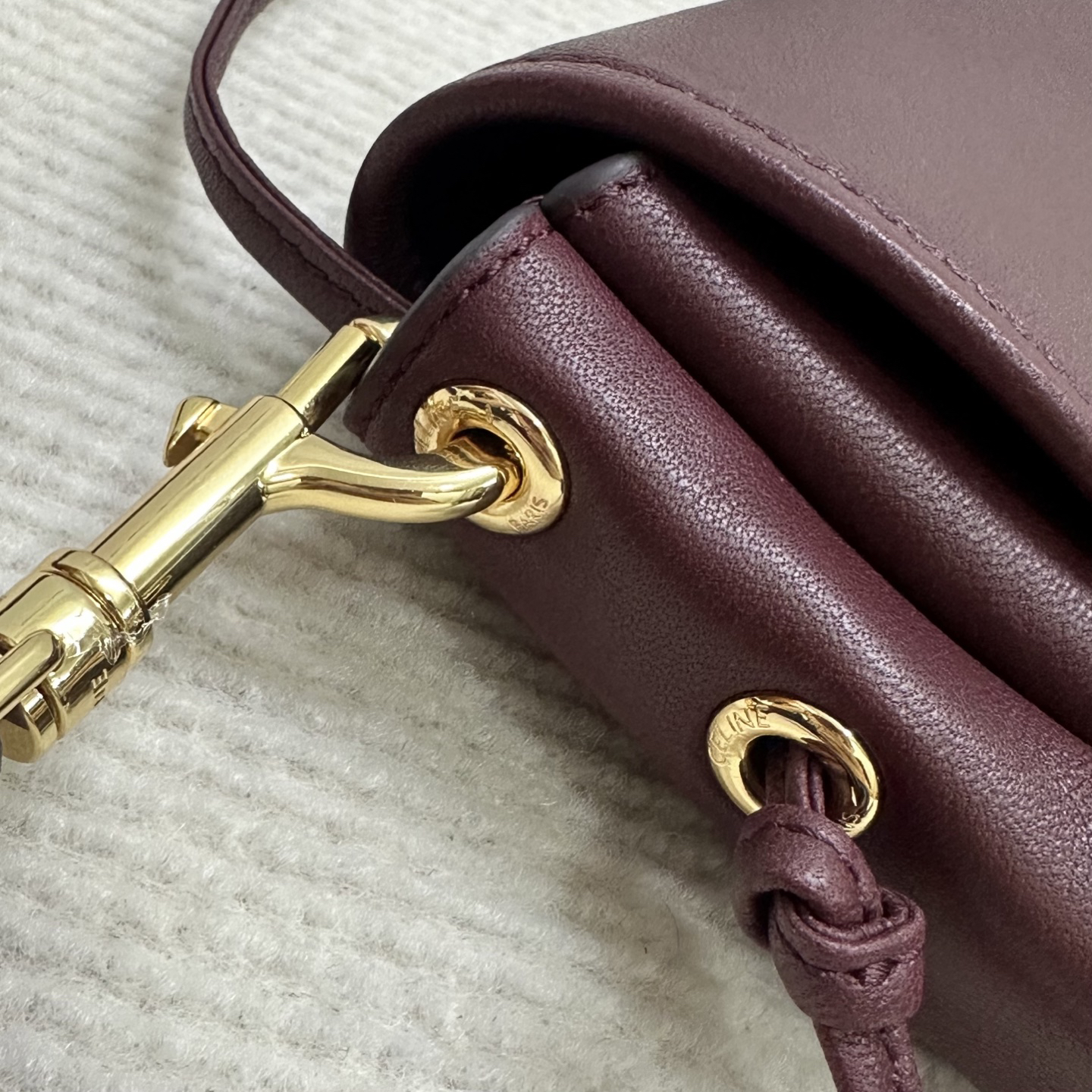 CELINE Half Moon Bag in Soft Triomphe Lambskin - Image 6
