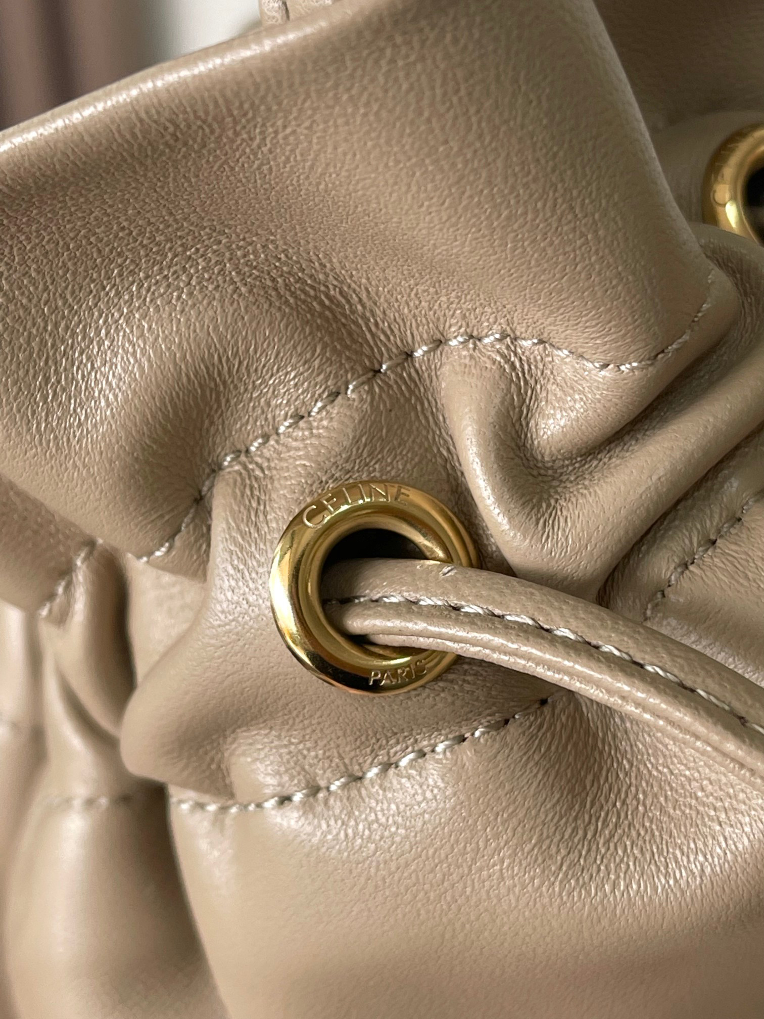 CELINE Crystal Drawstring Cloud Bag - Image 6