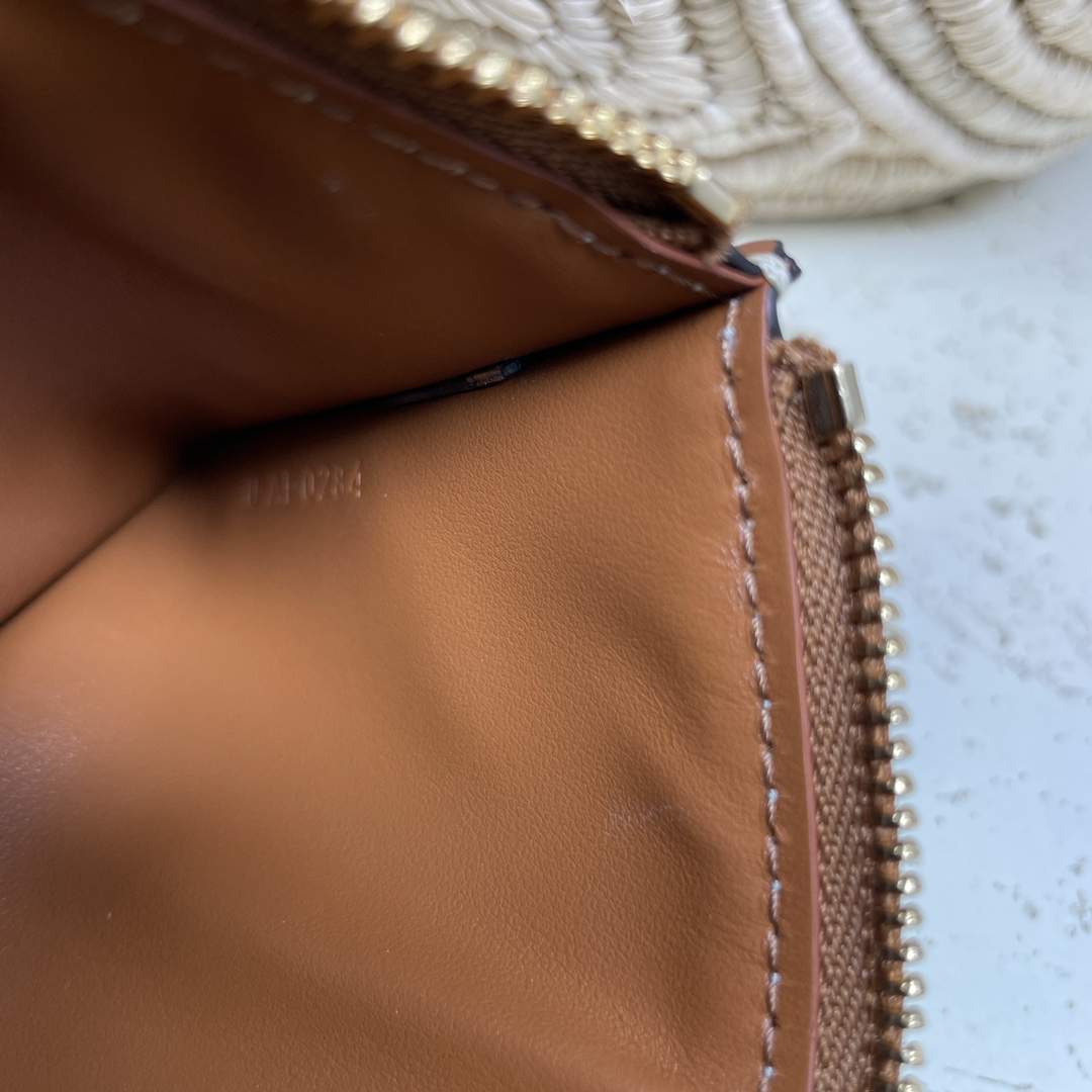 TRIOME Classic Small Woven Tote Bag in Tan - Image 6