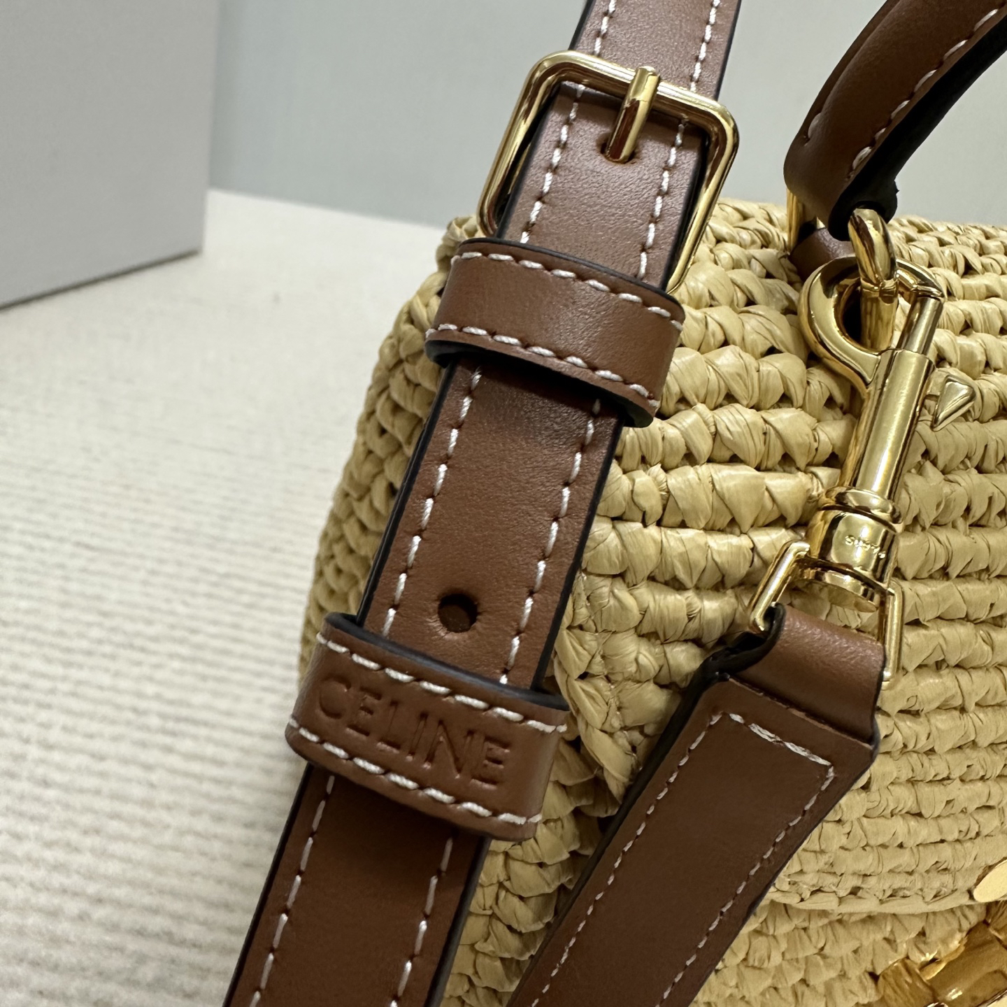 CELINE Teen Nino Woven Crossbody Bag - Image 6