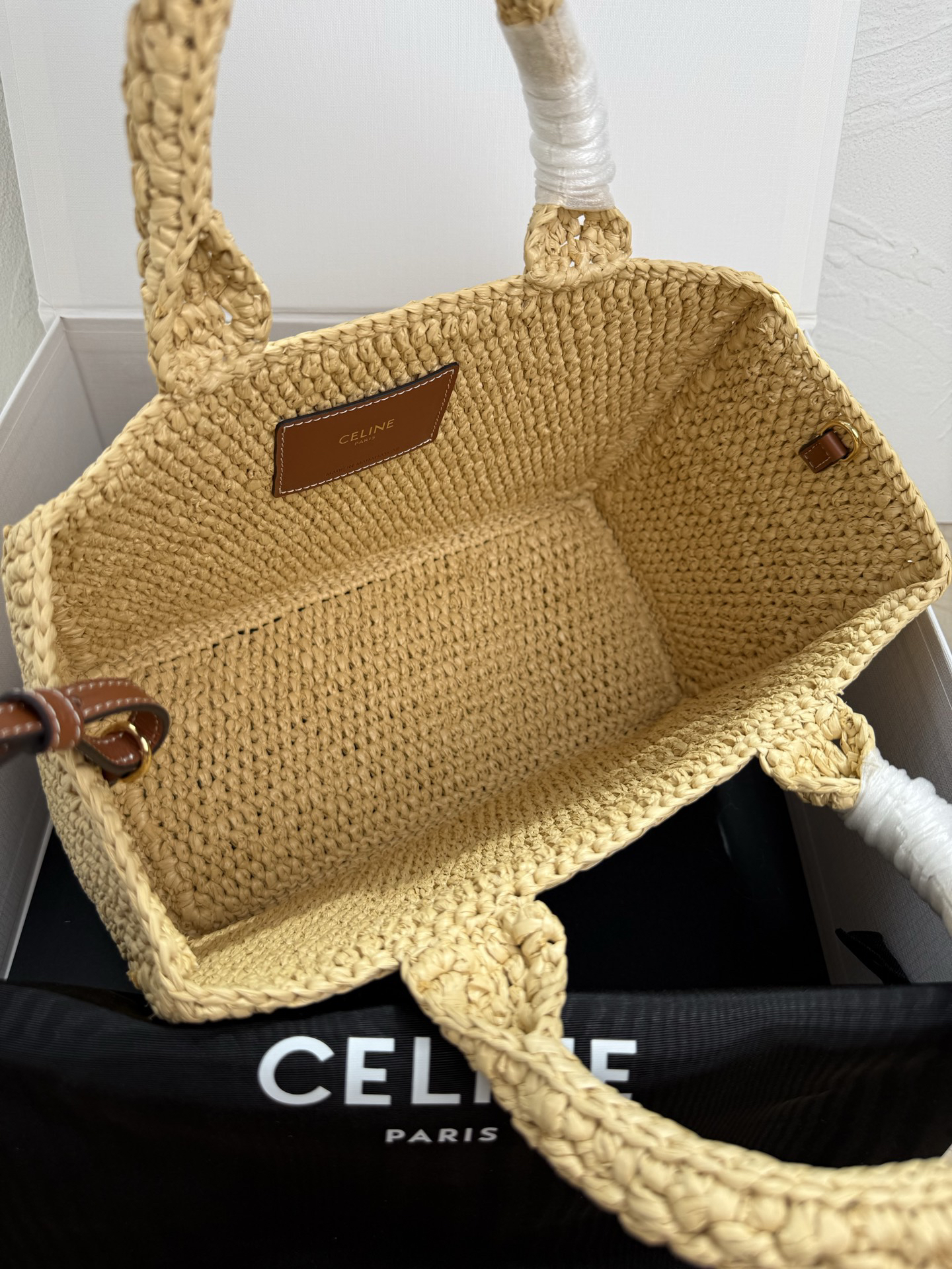 CELINE TCABAS THAIS Small Woven Tote Bag - Image 6