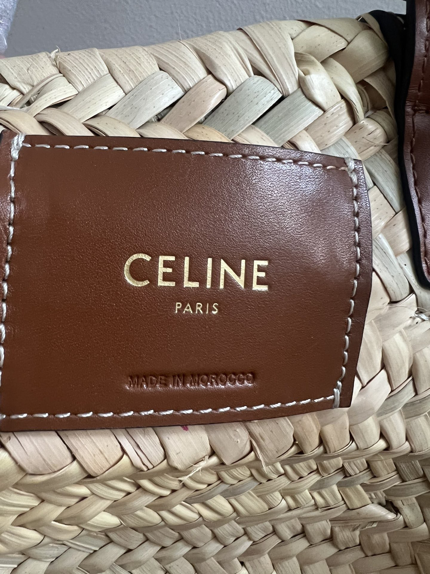 Celine Classic Woven Straw Tote Bag - Image 6