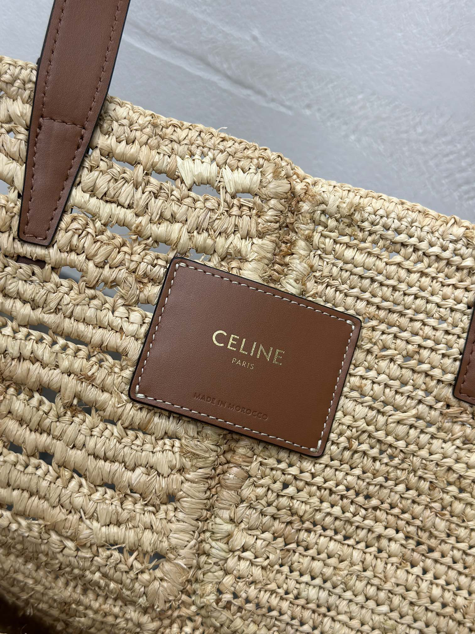 Celine Couffin Medium Classic Woven Tote Bag - Image 6