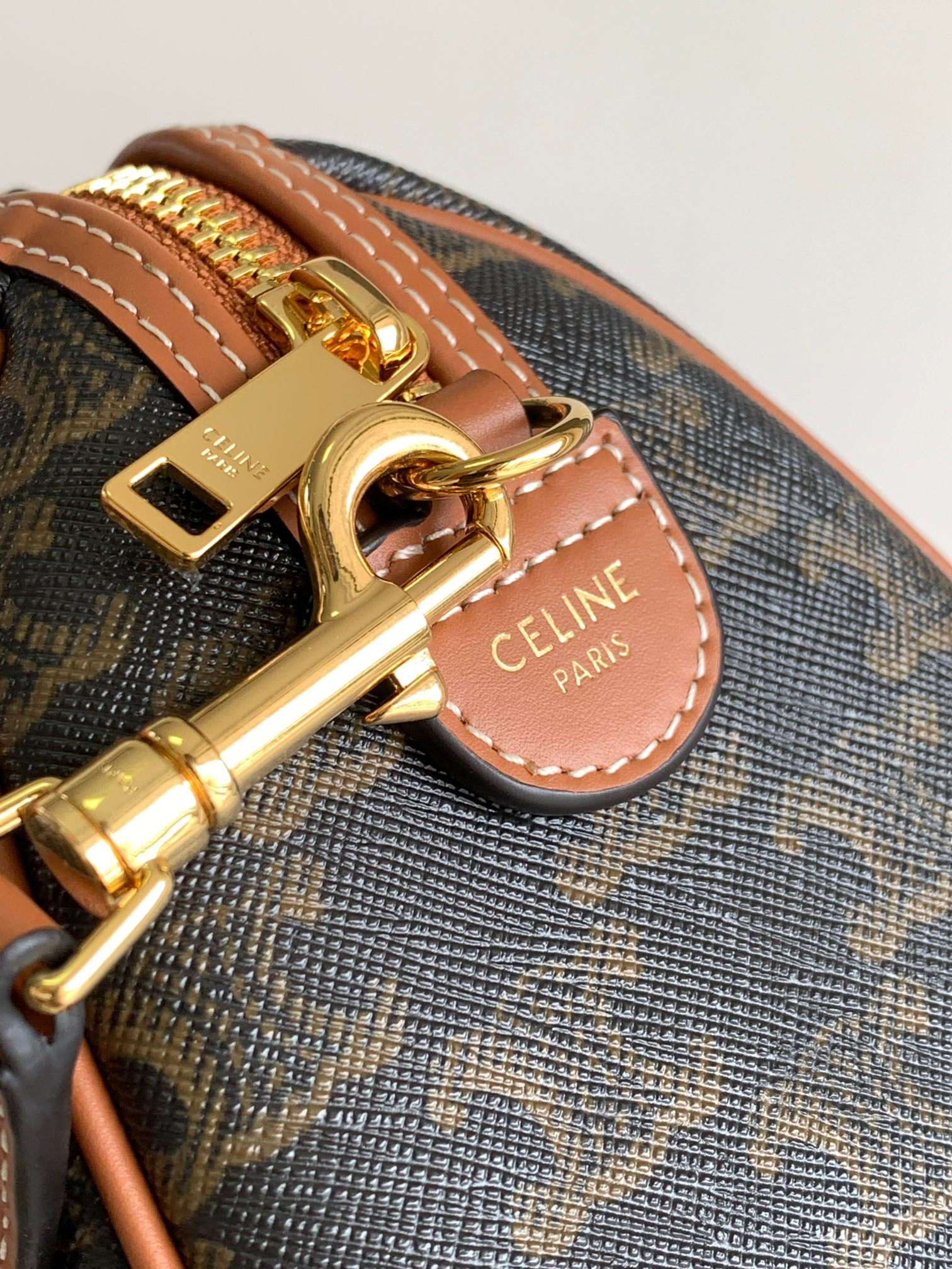 CELINE Small Triomphe Canvas Boston Bag - Image 6