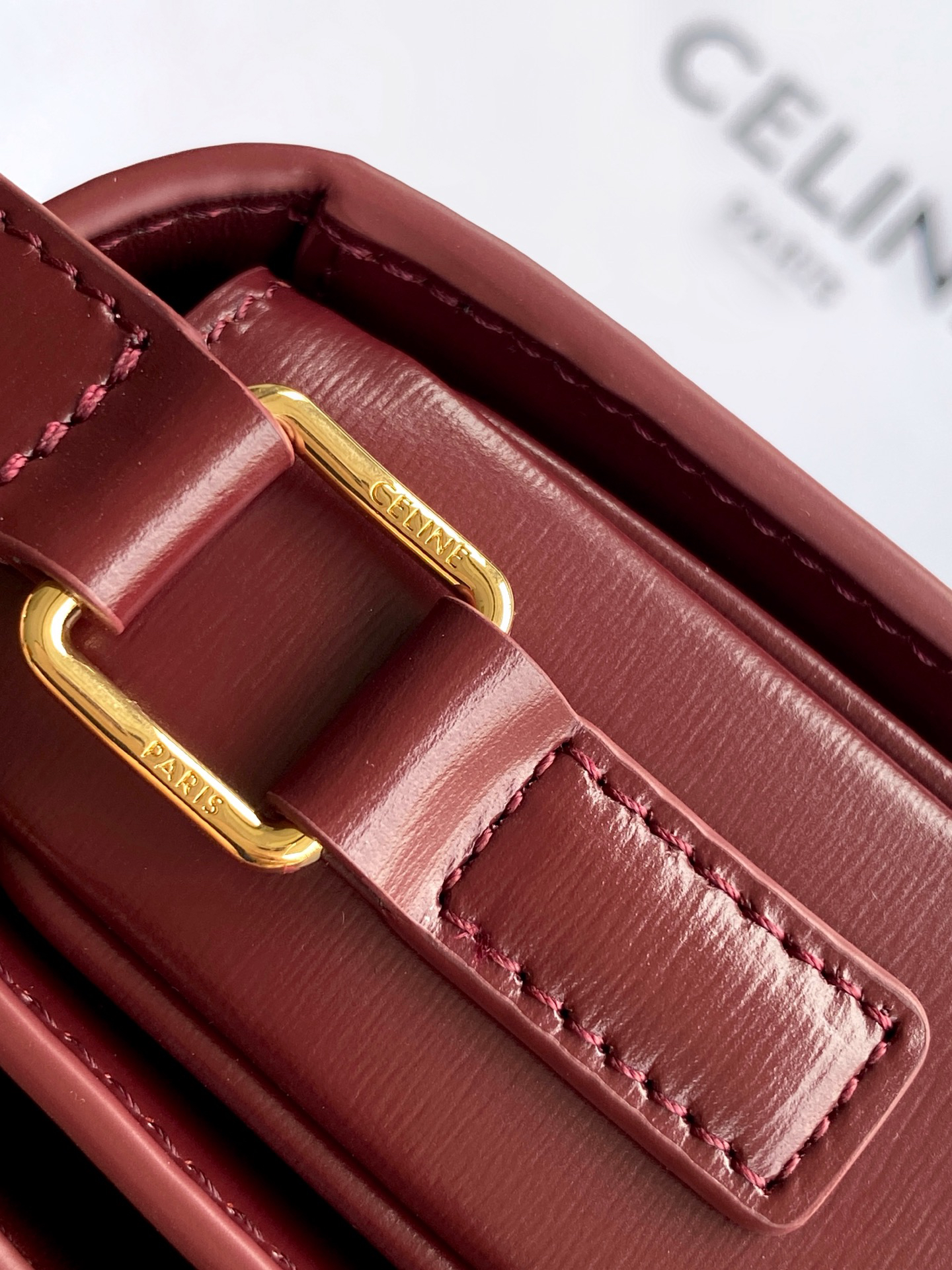 Celine Box Crossbody Bag in Leather - Image 6