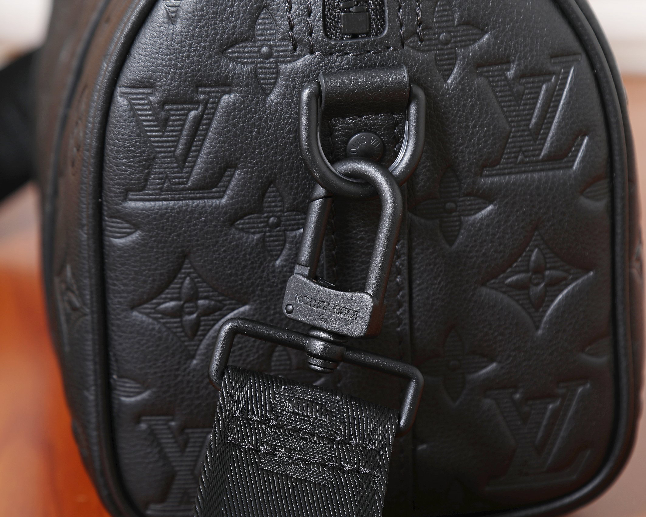 City Keepall Travel Bag in Monogram Shadow Leather, Model M26750 - Image 6