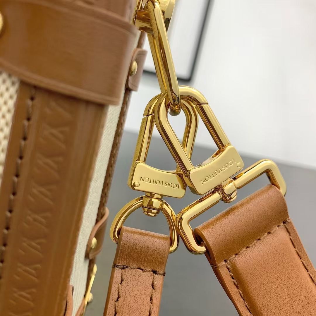 Louis Vuitton Side Trunk Medium Handbag in Natural Canvas - Image 6