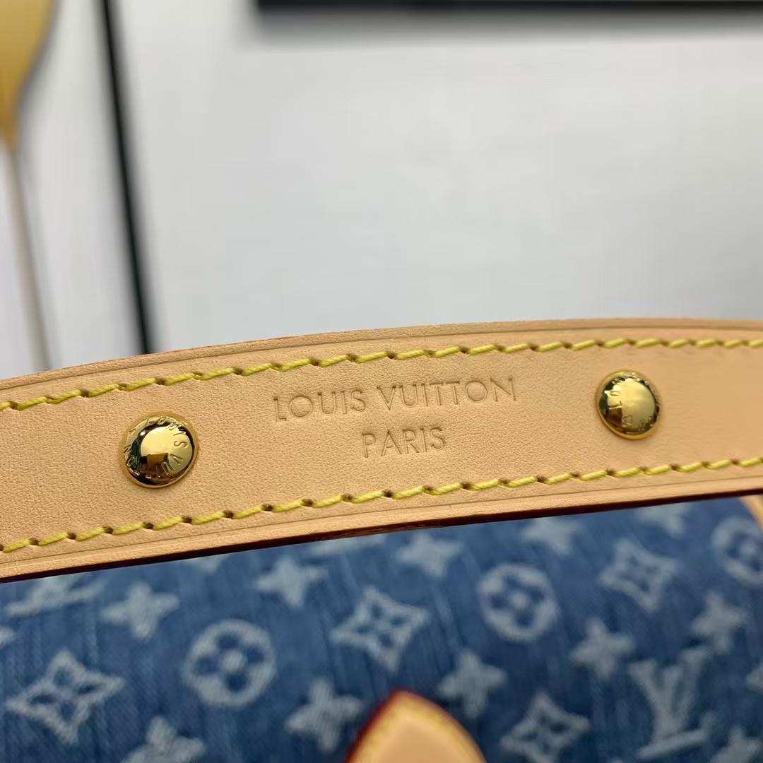 Diane Monogram Denim and Leather-Trim Handbag - Image 6