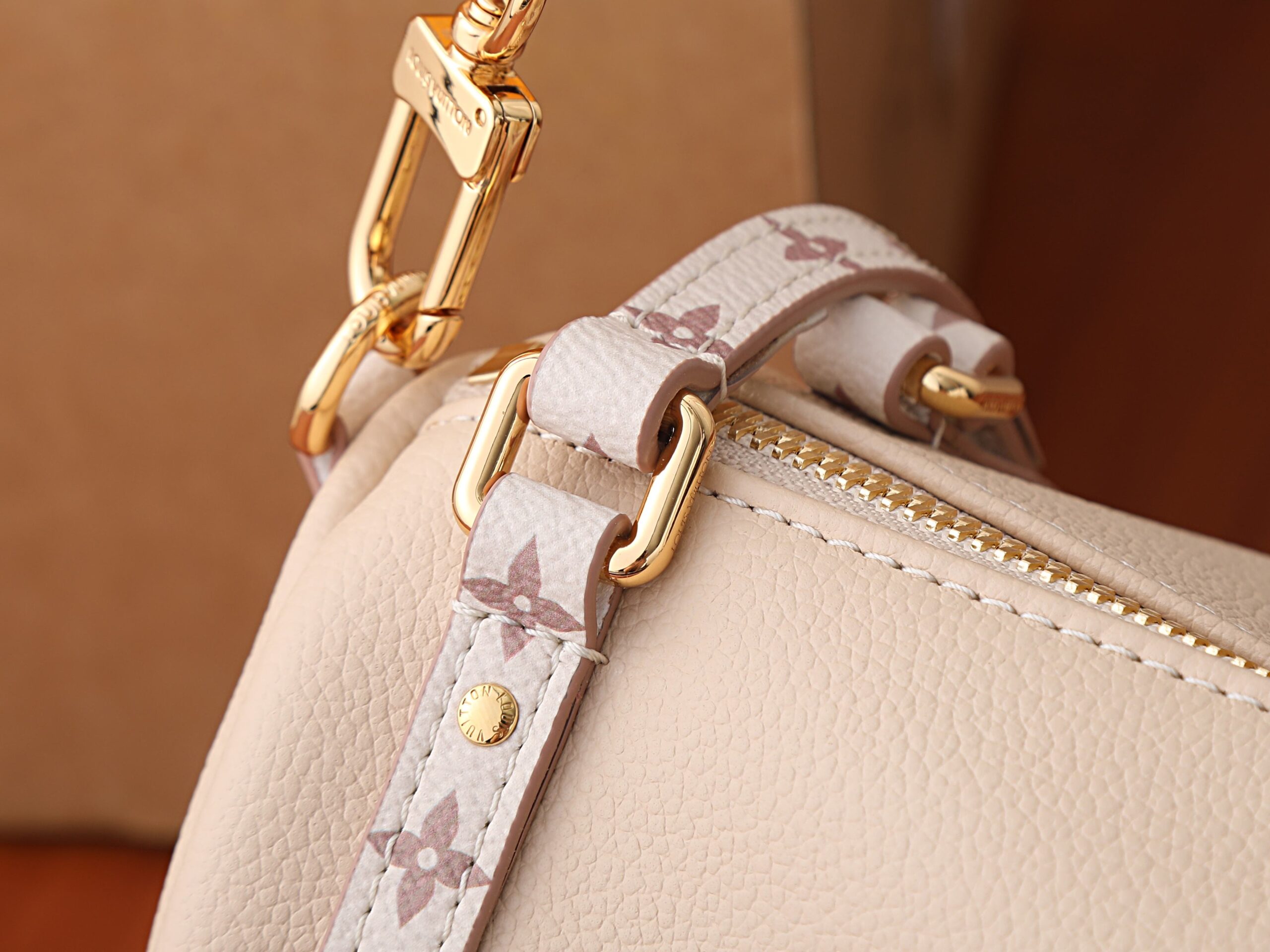 Express Small Handbag with Monogram Canvas Trim - Image 6