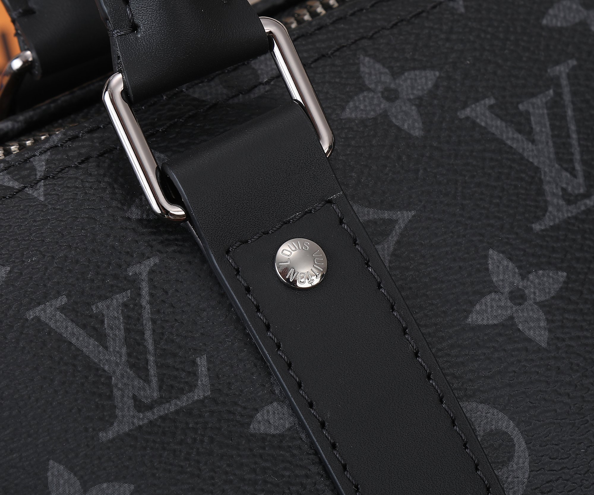 Louis Vuitton Keepall Bandouliere 35 Travel Bag in Monogram Eclipse Canvas - Image 6