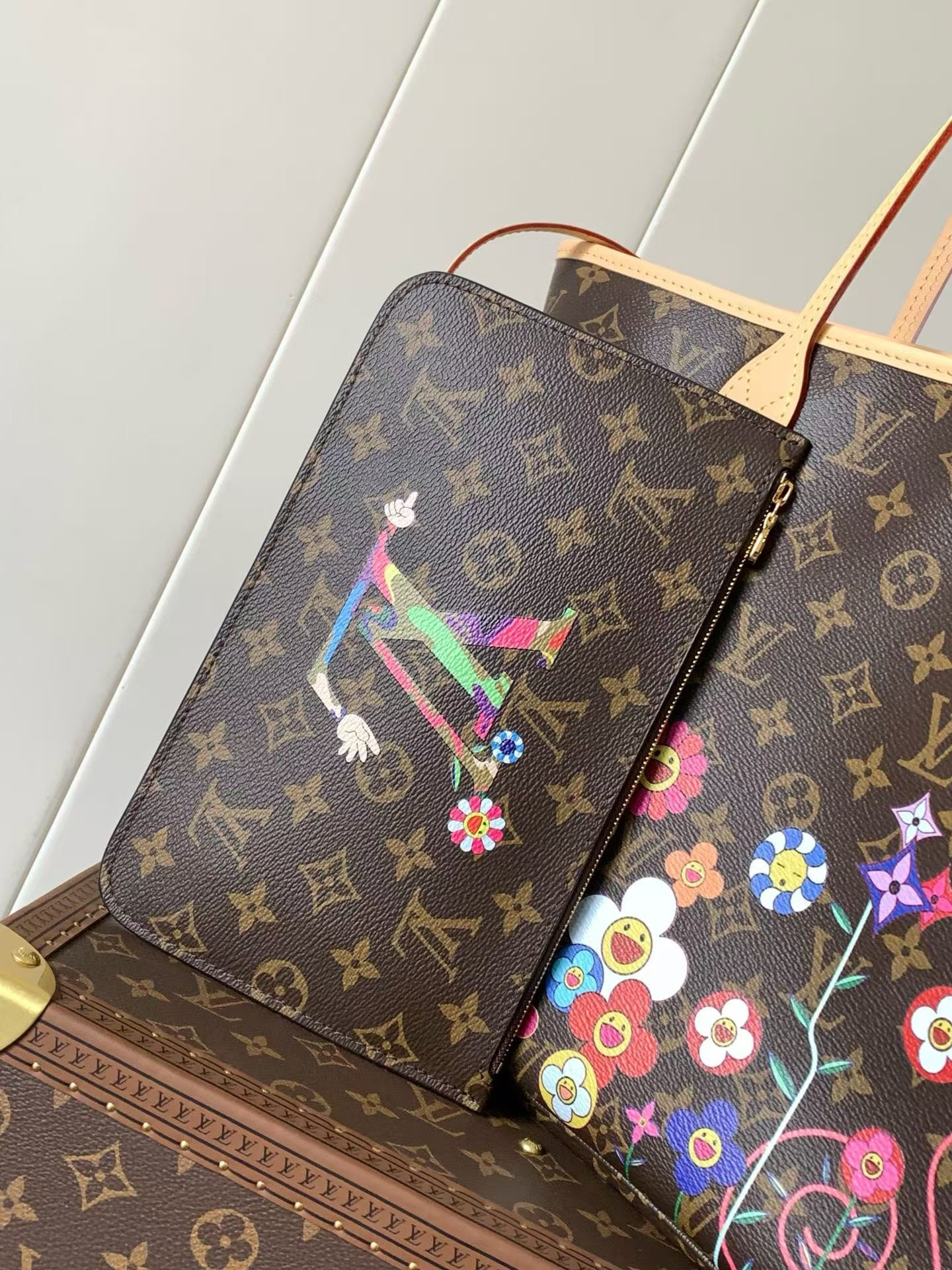 Louis Vuitton x Takashi Murakami Neverfull MM Tote Bag - Image 6