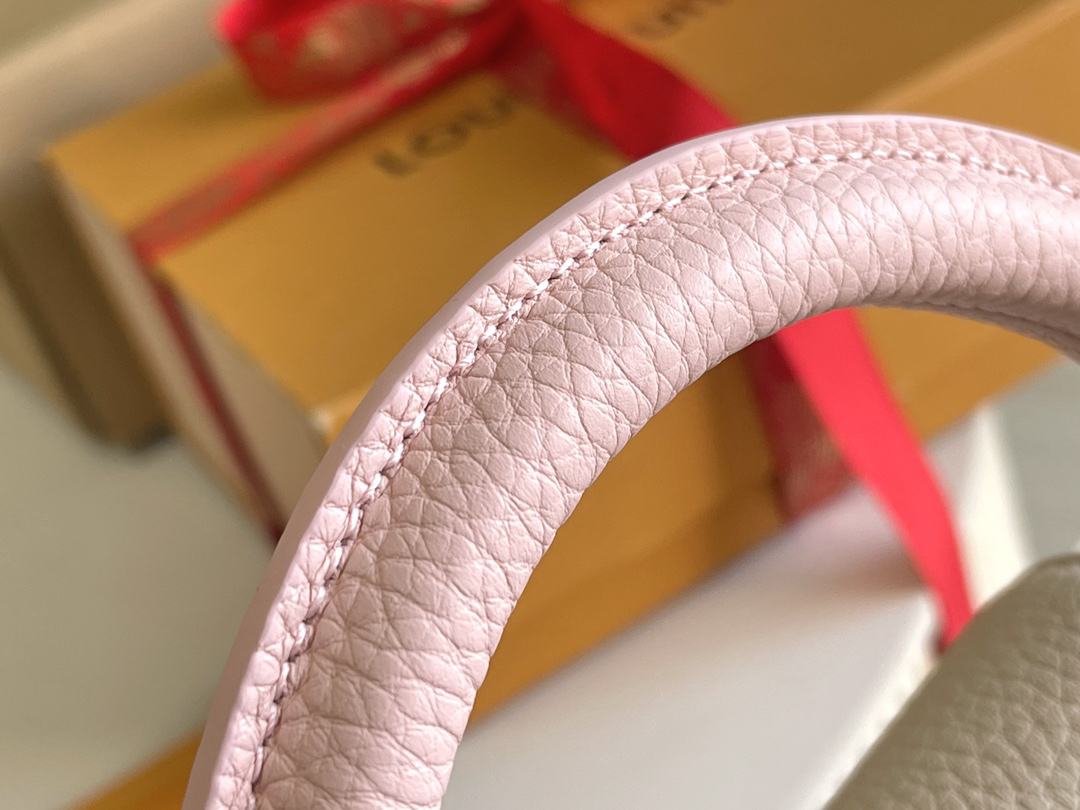 Louis Vuitton Capucines BB Handbag in White Floral Tricolor Taurillon Leather - Image 6