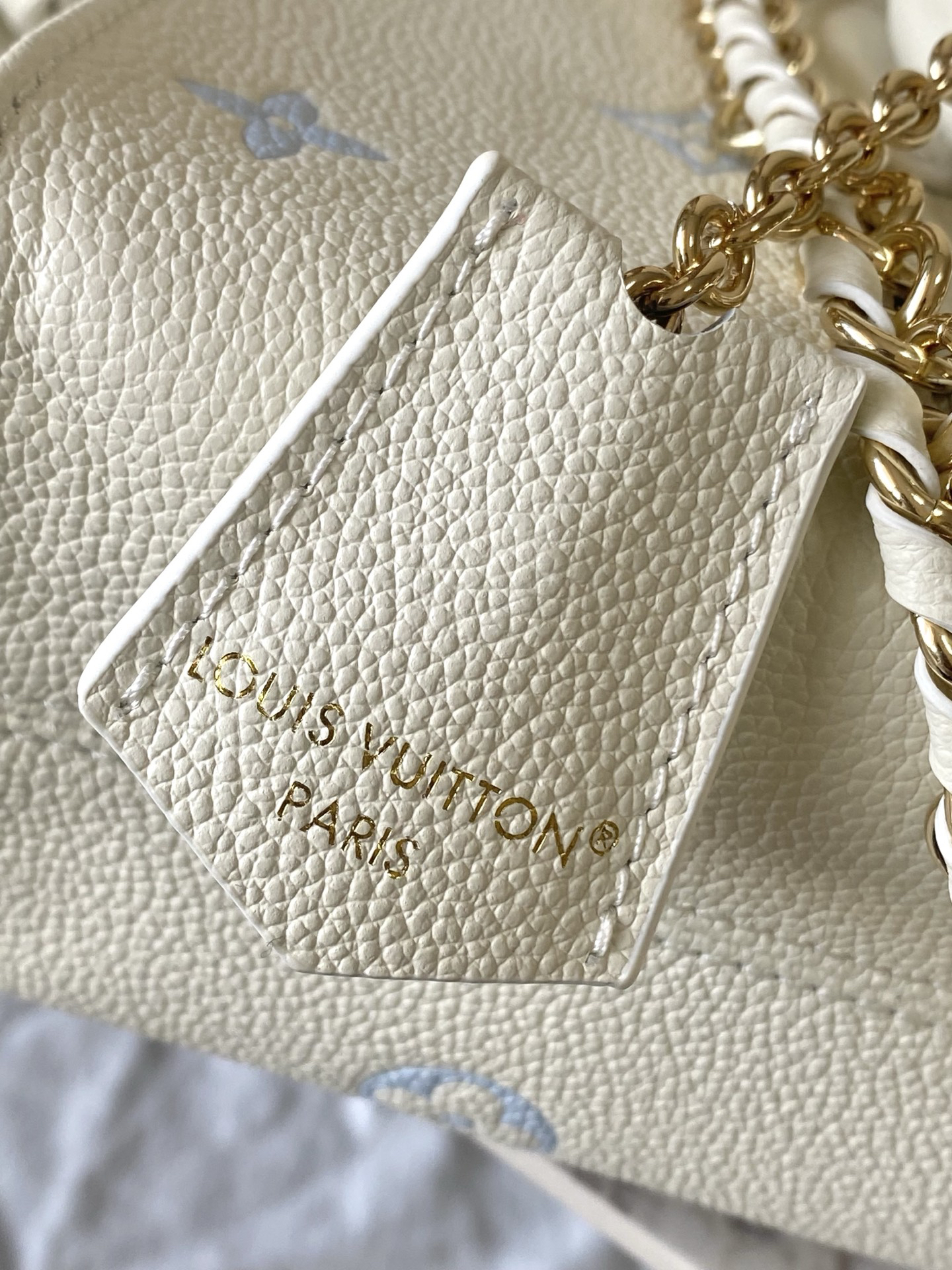 Louis Vuitton OnTheGo EW Monogram Empreinte Leather Tote Bag in Sea Salt Blue - Image 6