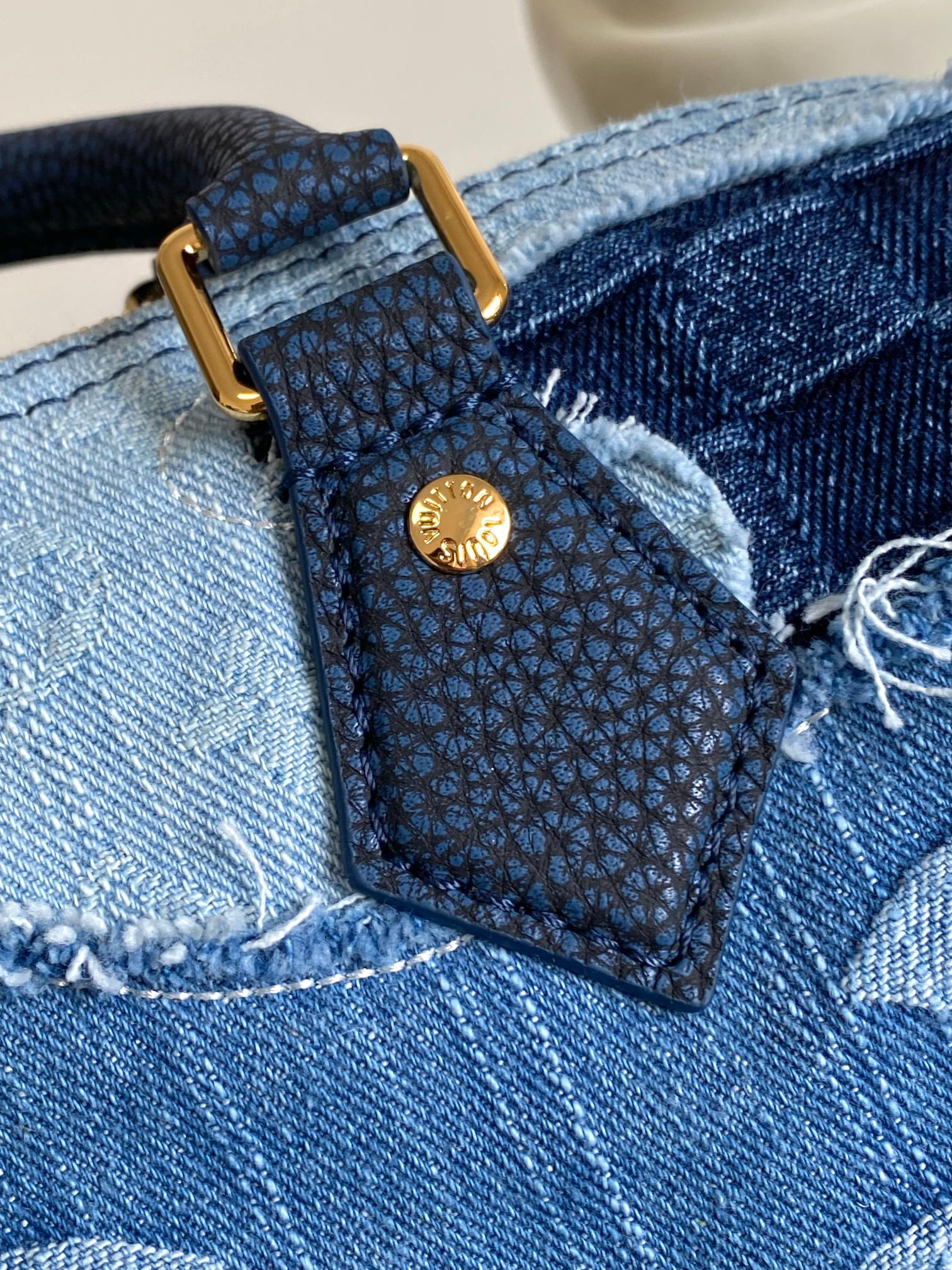 Speedy 25 Bandoulière Denim Shoulder Bag - Image 6