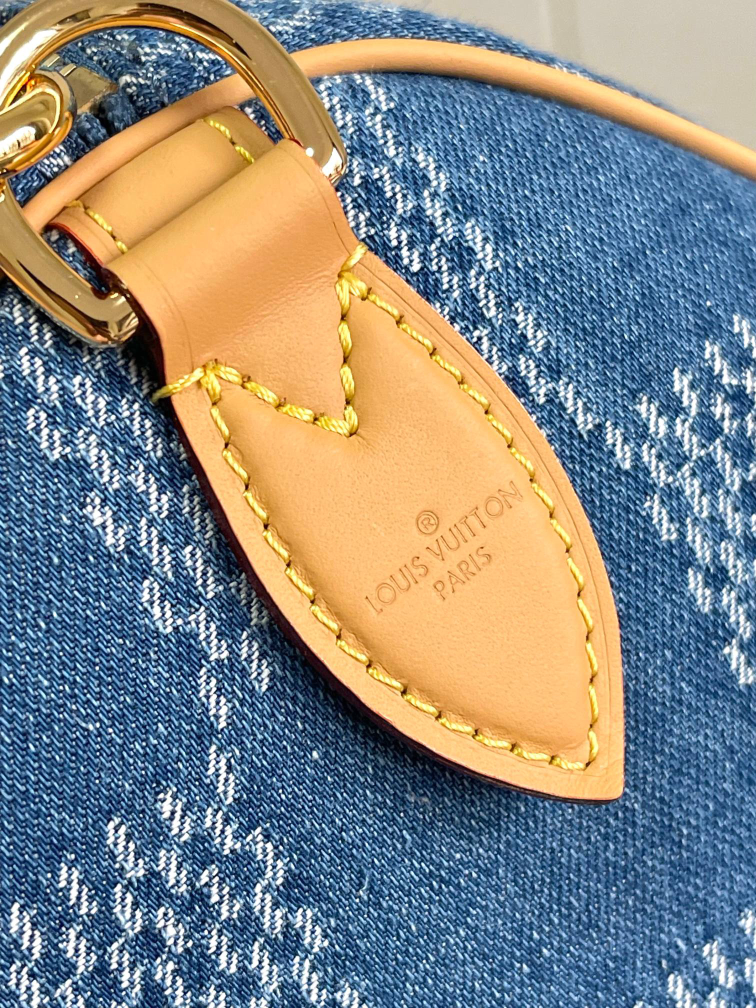 Louis Vuitton Speedy 40 Bandoulière Damier Denim Handbag - Image 6