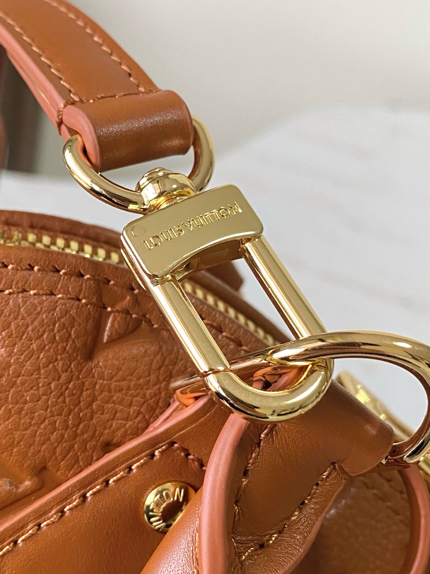 Louis Vuitton Alma BB Brown Monogram Empreinte Leather Handbag - Image 6