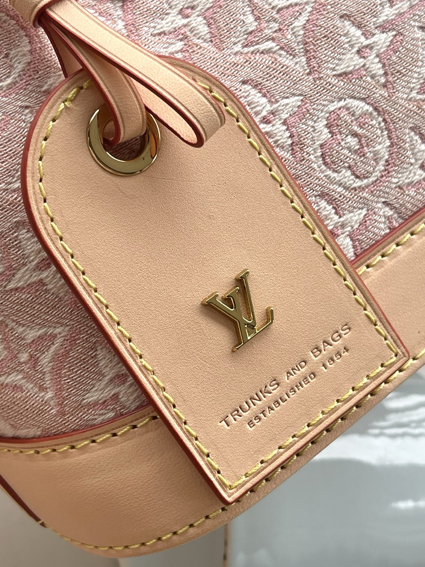 Louis Vuitton Alma BB M2A378 Pink Monogram Emblème Canvas Crossbody Bag - Image 6