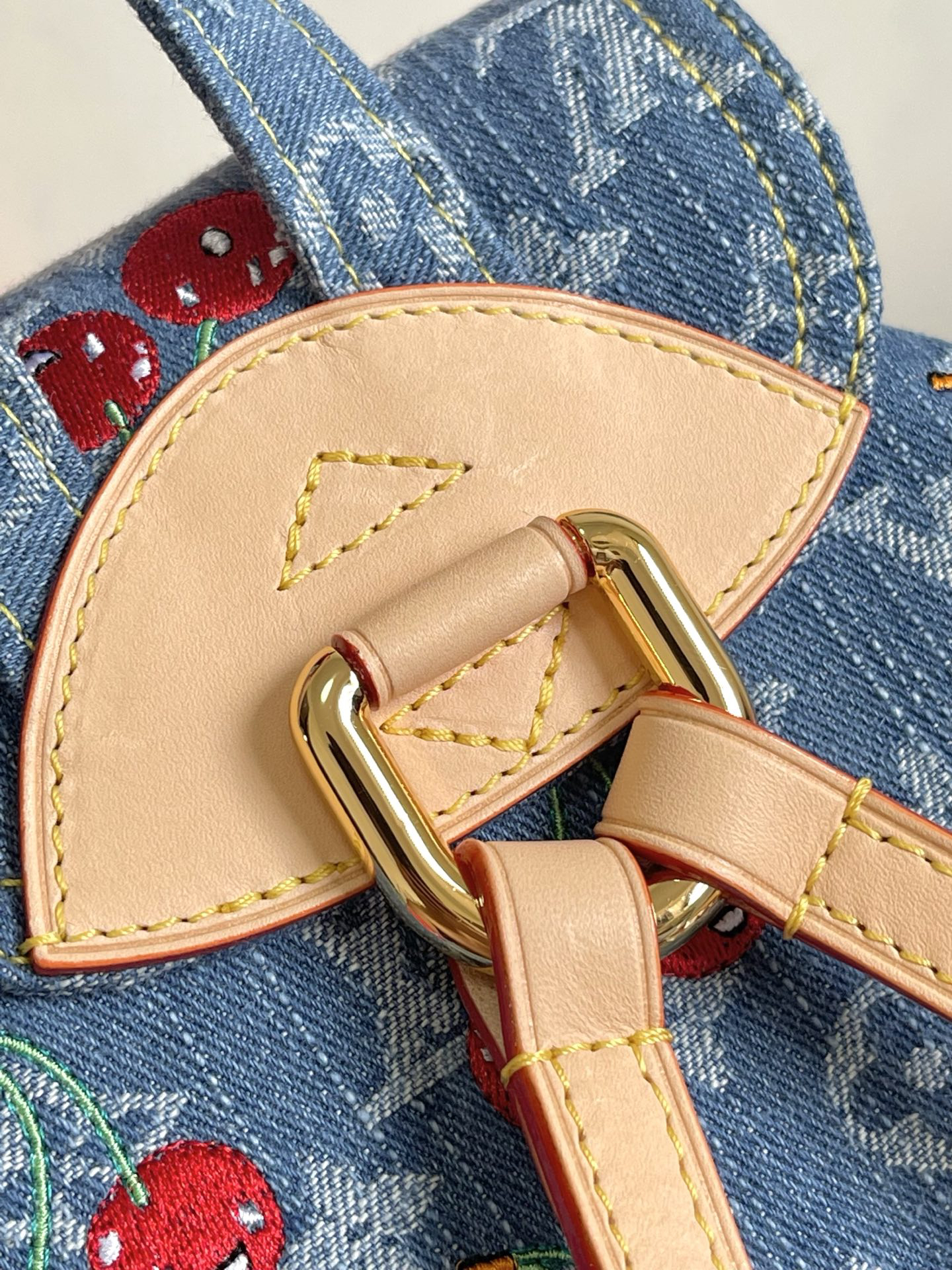 Louis Vuitton x Takashi Murakami Venice Double Shoulder Bag in Monogram Denim - Image 6