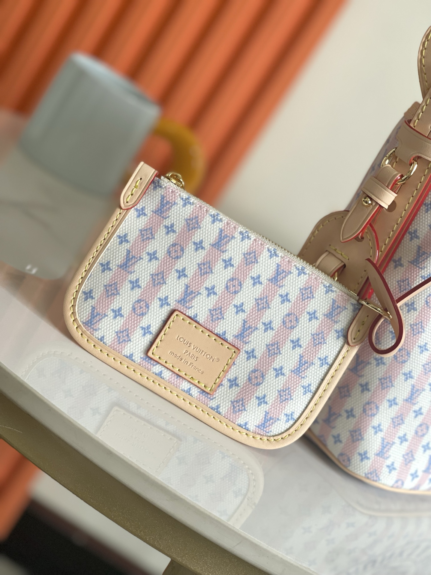 Louis Vuitton All In BB Bucket Crossbody Bag – Pink Monogram Stripe - Image 6