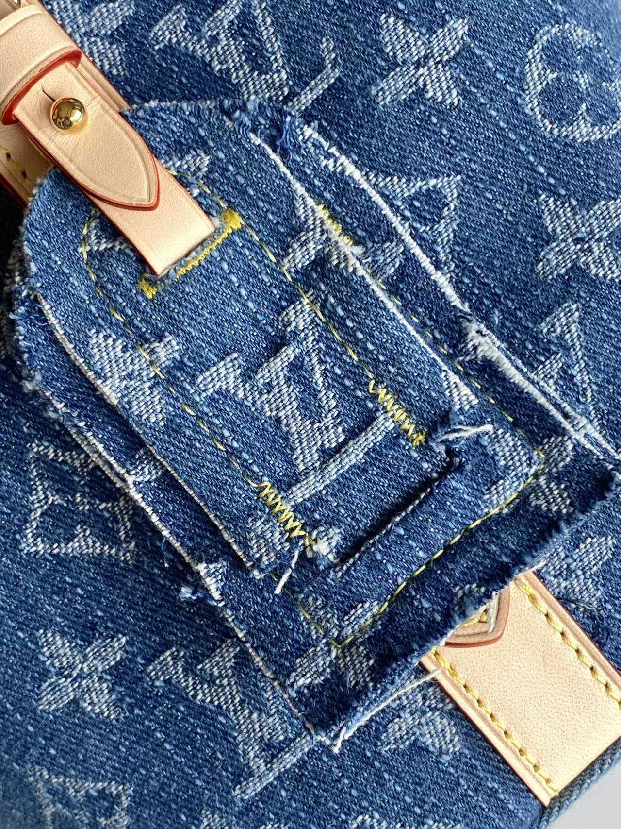 Louis Vuitton All In BB Denim Handbag - Blue - Image 6