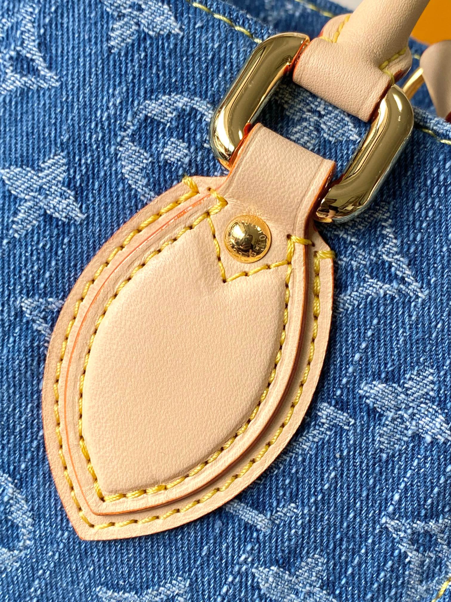 Louis Vuitton OnTheGo Small Denim Handbag - Image 6