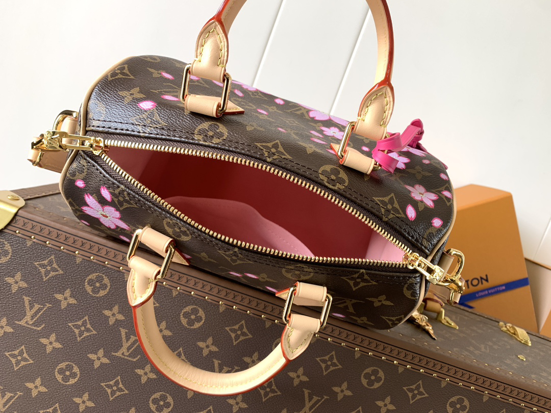 Louis Vuitton Speedy Bandoulière 25 Cherry Blossom Monogram Handbag - Image 6