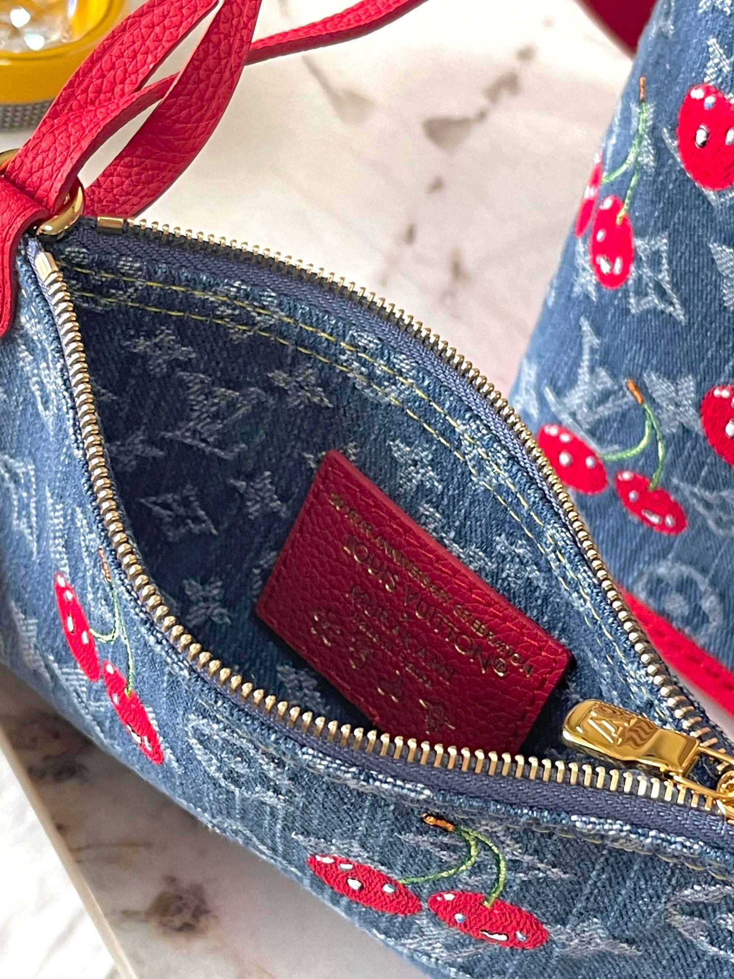 Louis Vuitton x Takashi Murakami Neverfull Inside Out BB Tote Bag - Image 6